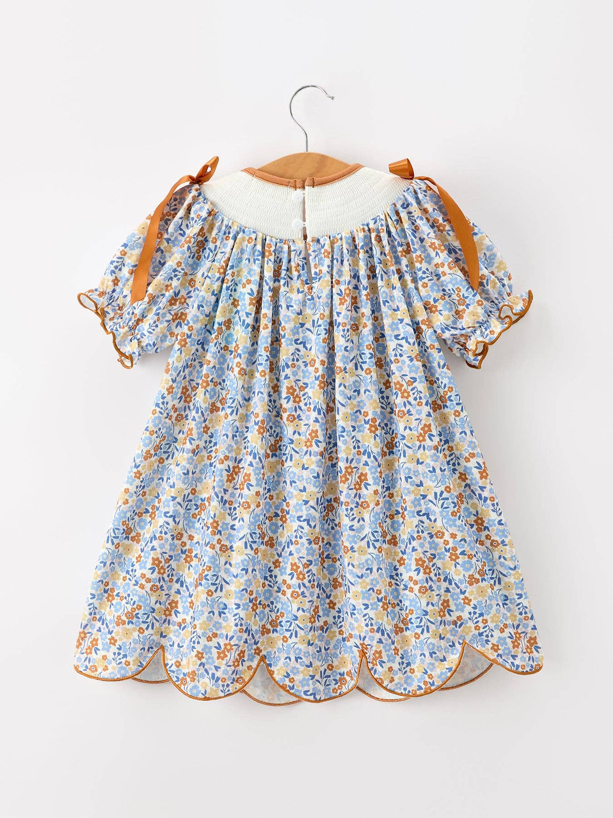 Fall Floral Smocked Girls Dress Rylee Faith Designs