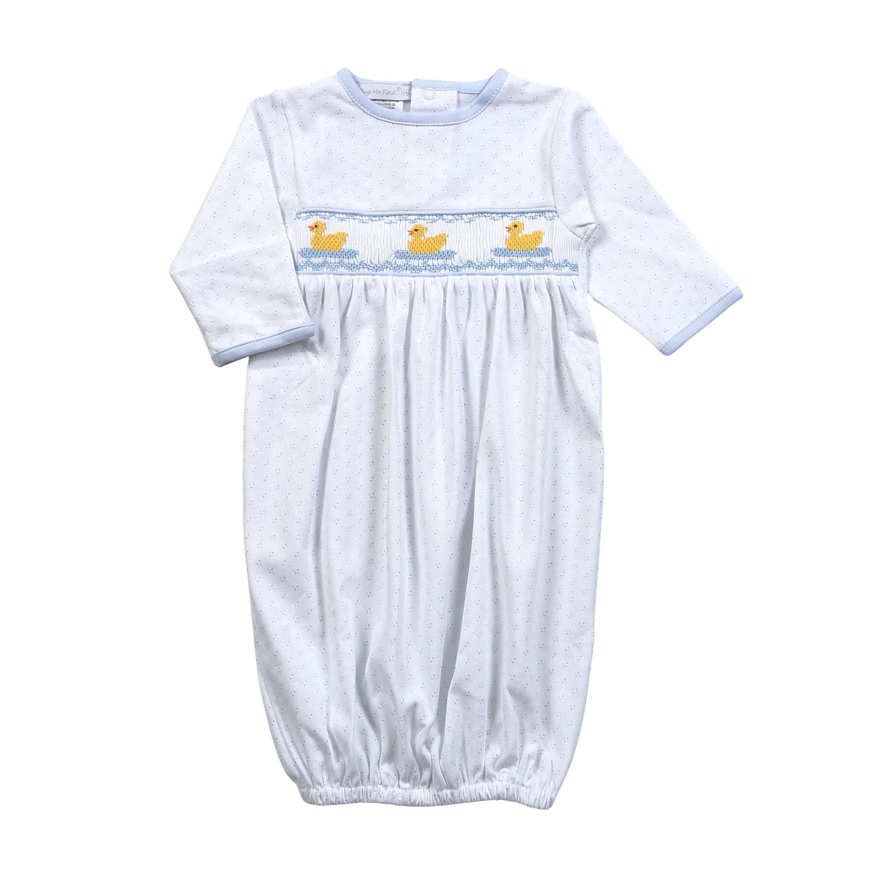 HAND SMOCKED DUCKIES PIMA GOWN Hug Me First