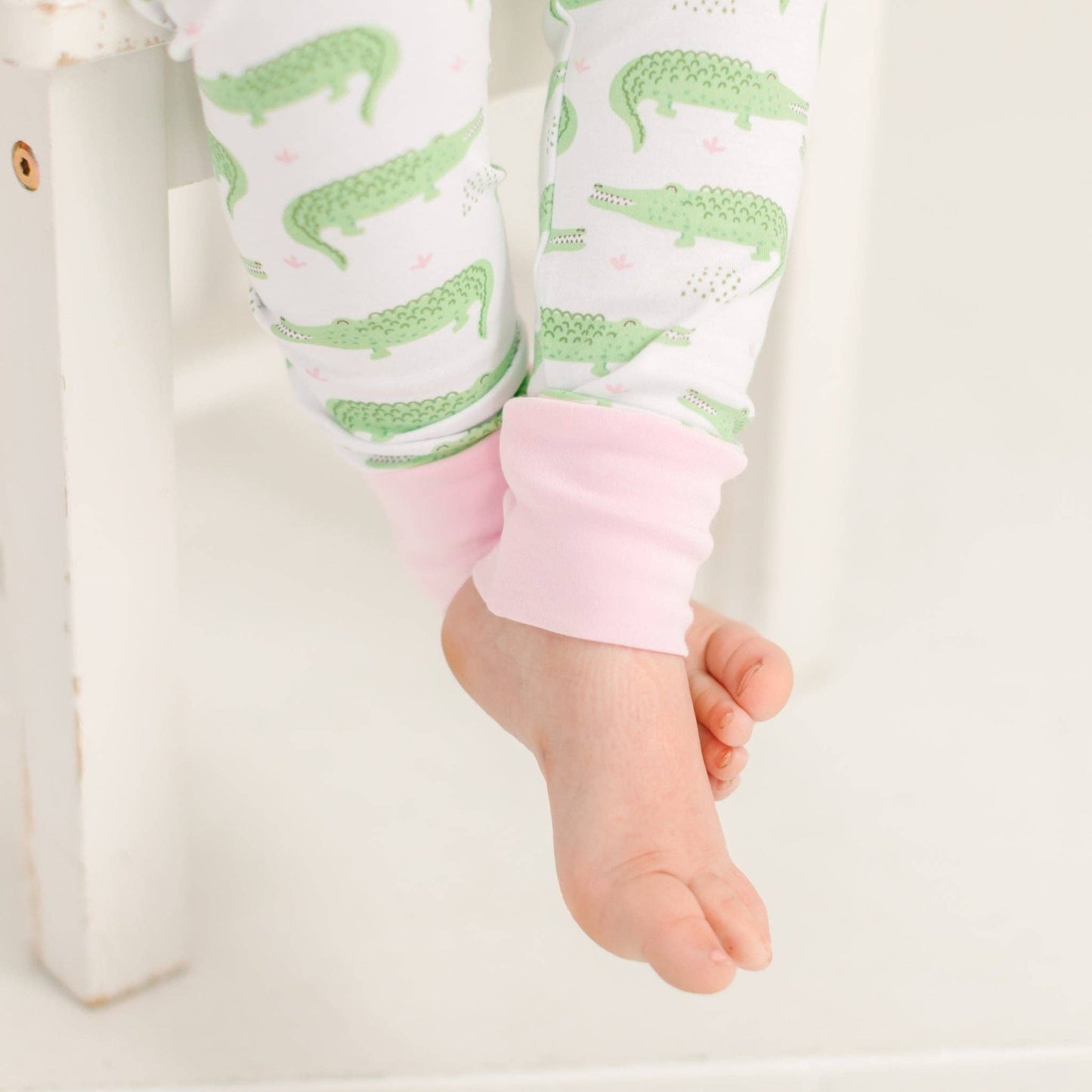 Bayou Baby Long Pajamas - Pink Magnolia Baby