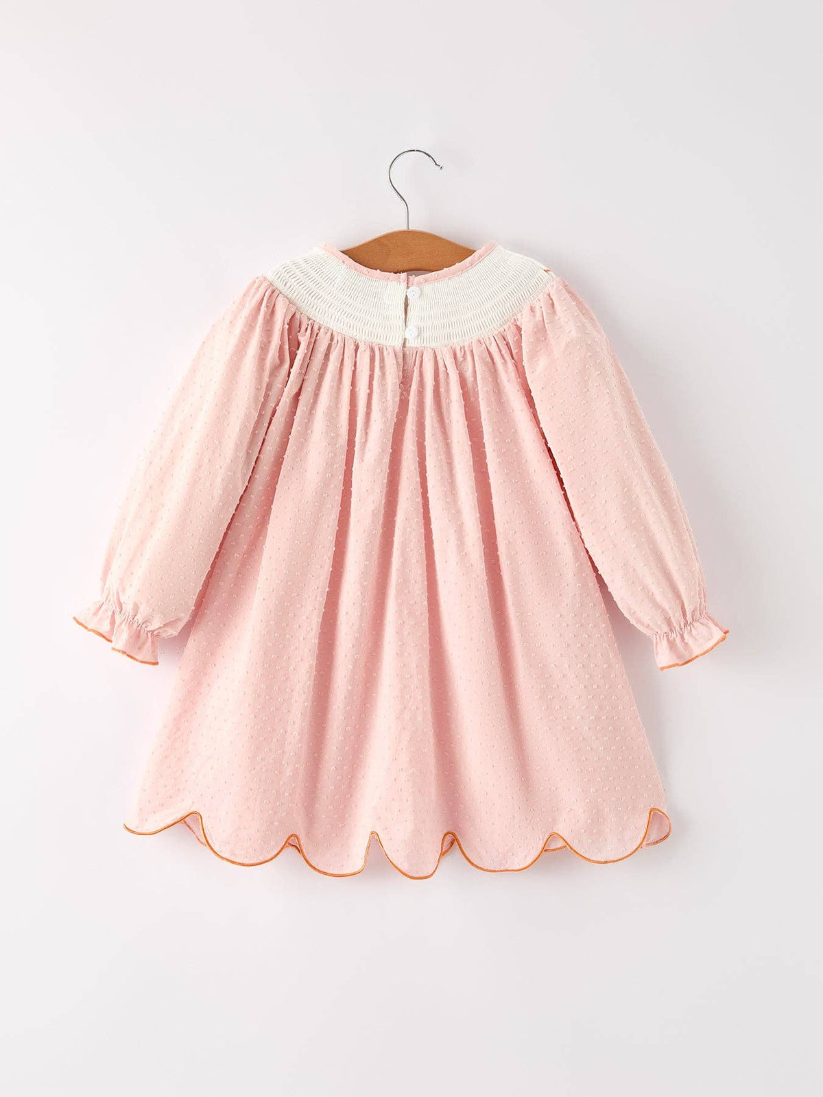 Fall Thanksgiving Chicken Pumpkin Smock Embroidery Baby Girl Rylee Faith Designs