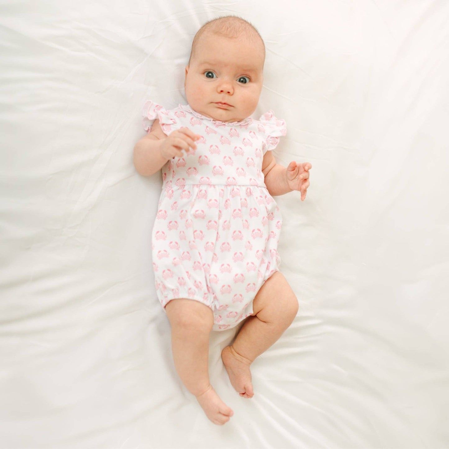 Little Crawlers Print Bubble - Pink Magnolia Baby