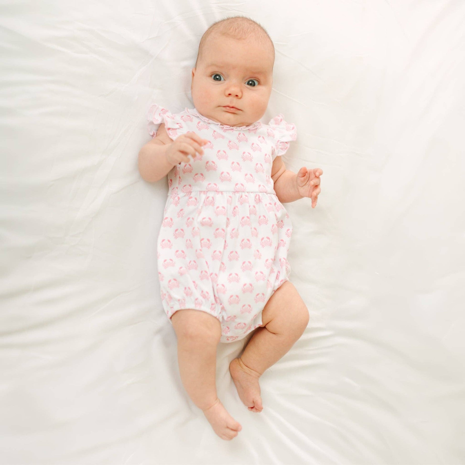 Little Crawlers Print Bubble - Pink Magnolia Baby