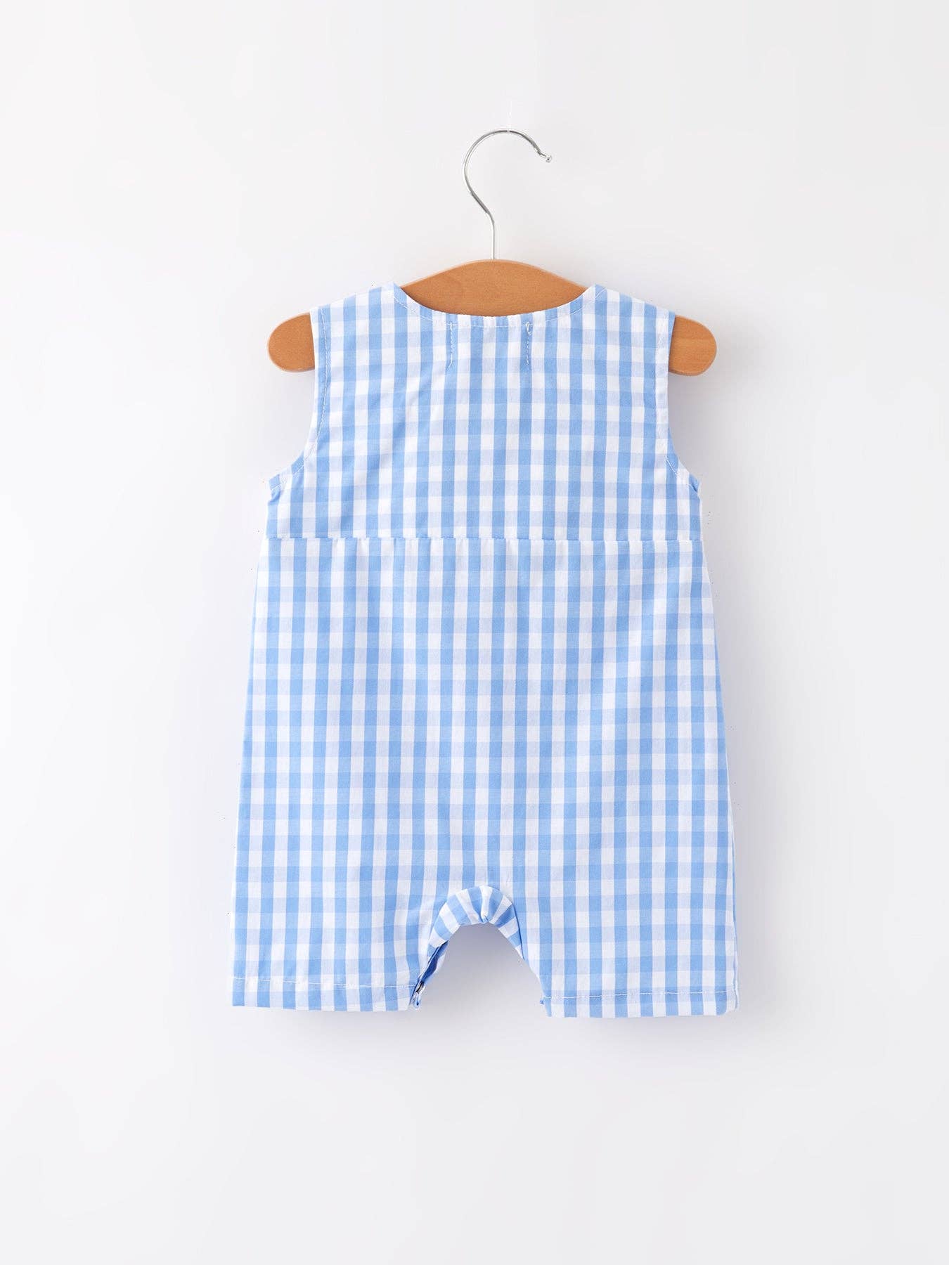4th of july Flag Embroidery Smocking Boys Romper Rylee Faith Designs