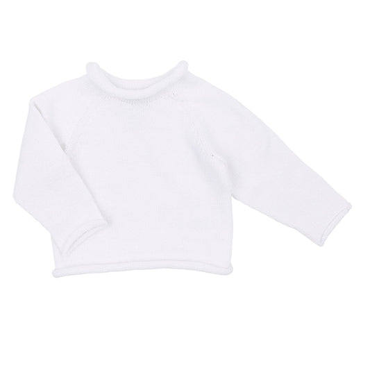 Essentials Knits White Raglan Sweater Magnolia Baby