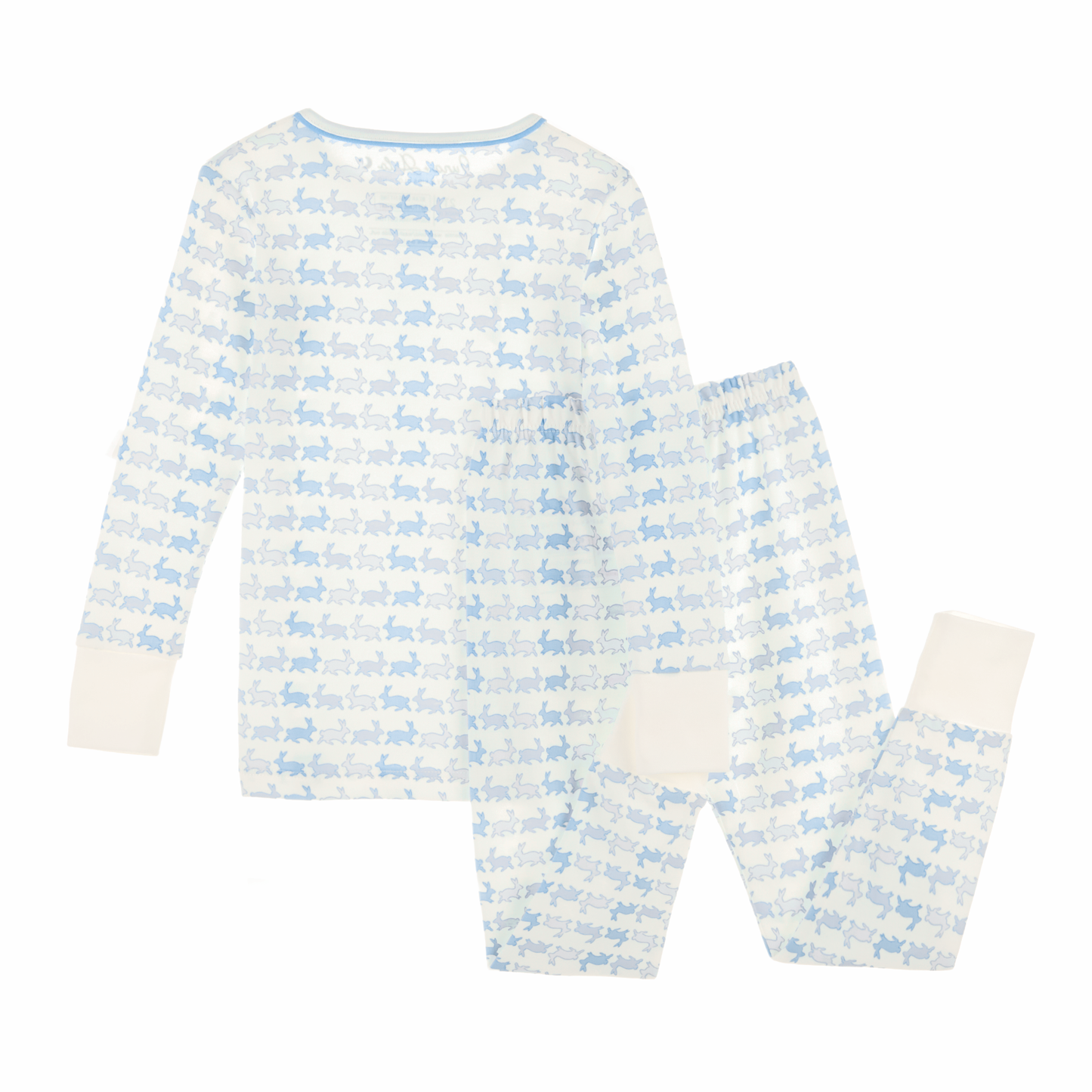 Bunny Hop Long Pajamas - Sky