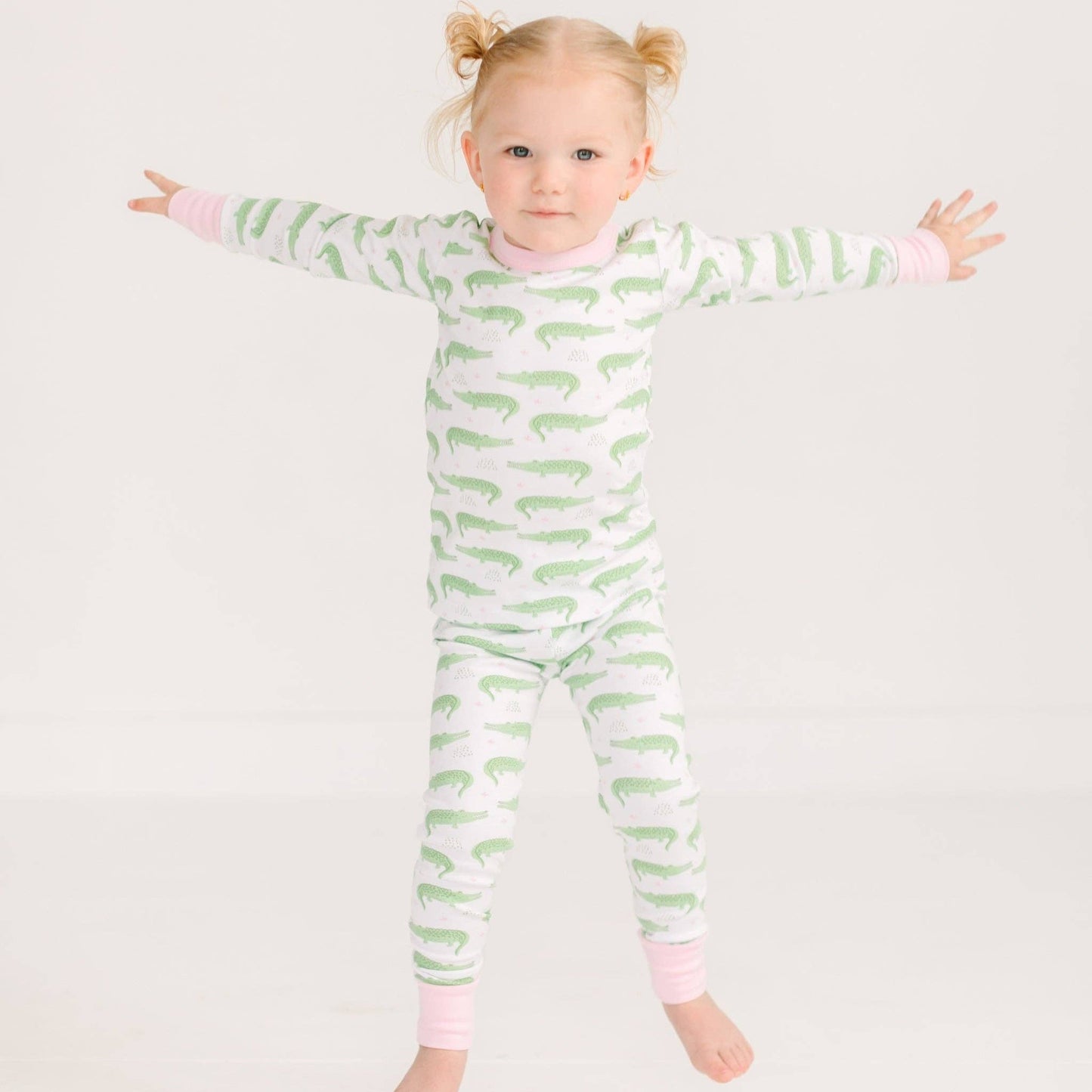 Bayou Baby Long Pajamas - Pink Magnolia Baby