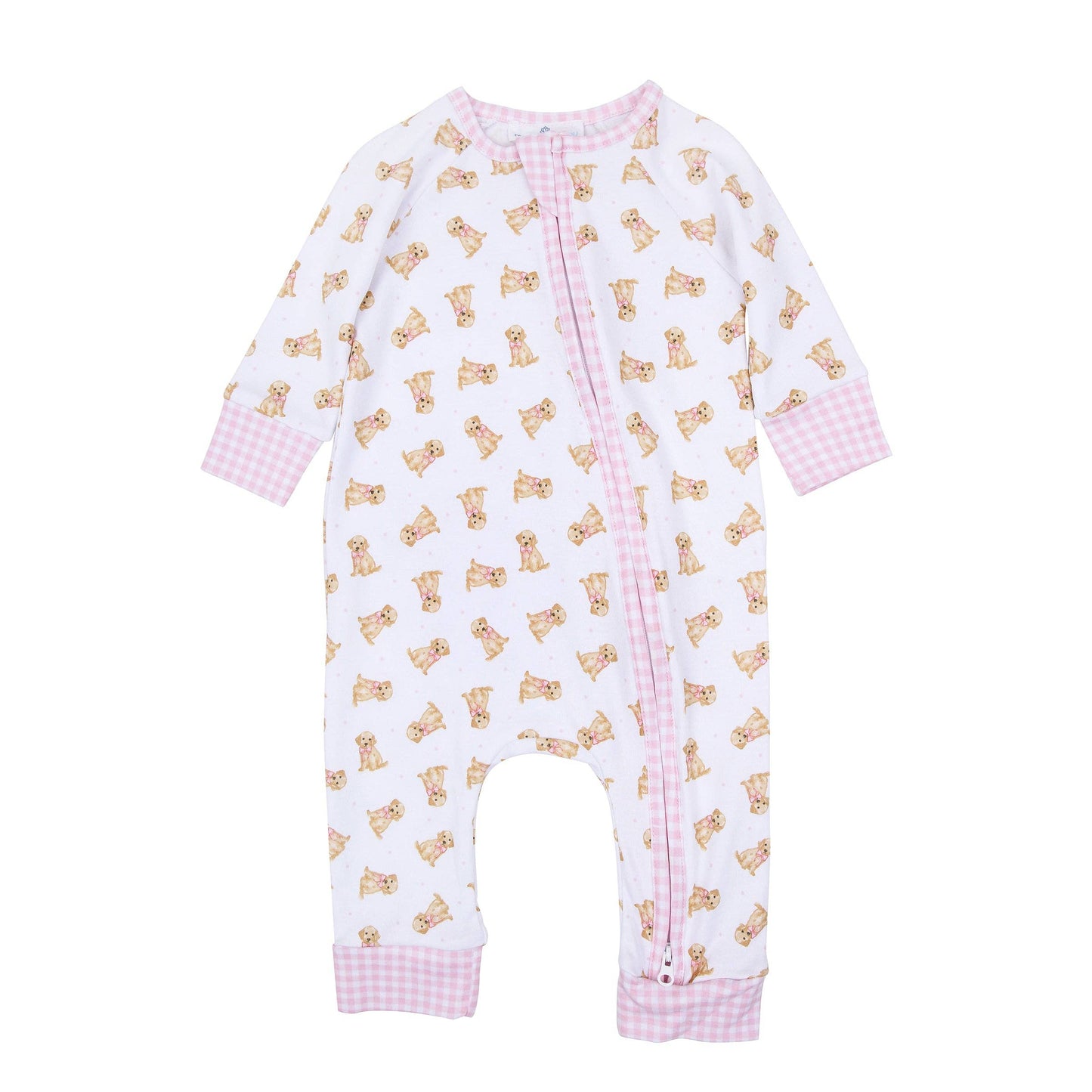 Sweet Golden Print Zip Playsuit - Pink Magnolia Baby