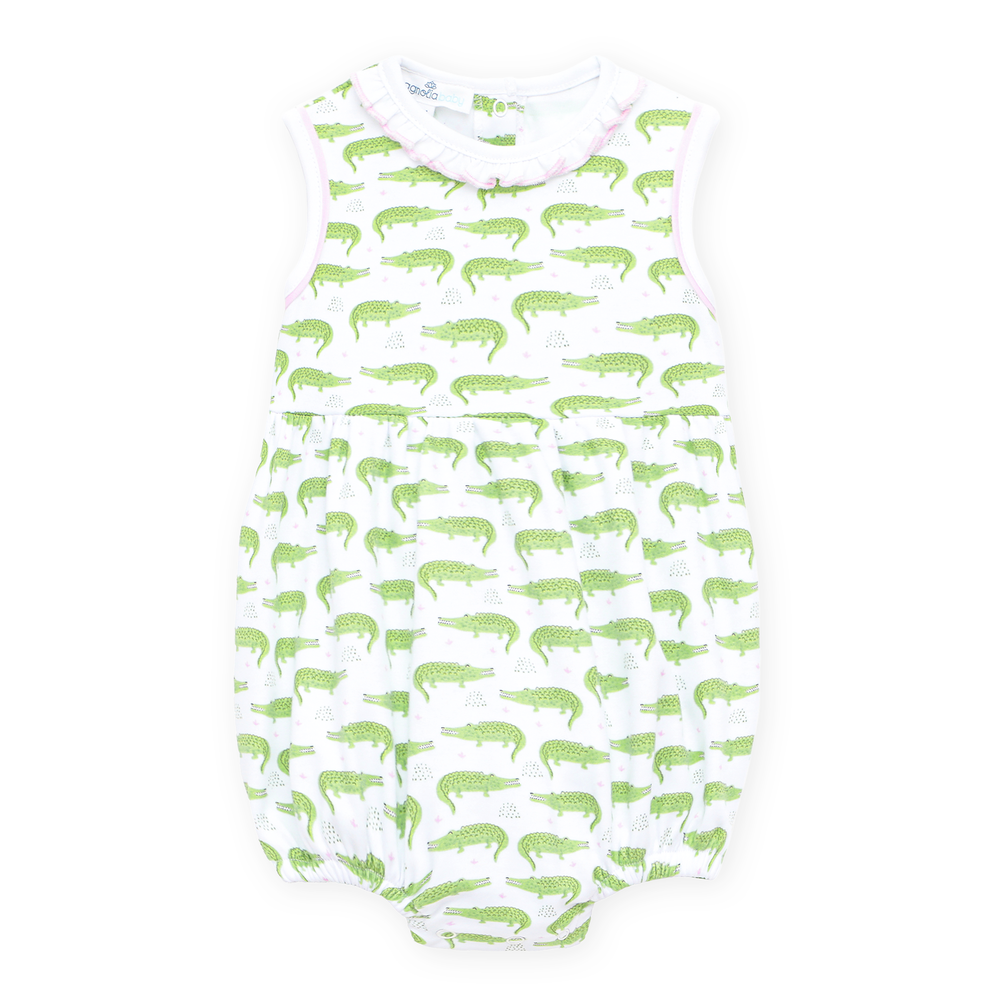 Bayou Baby Print Bubble - Pink Magnolia Baby