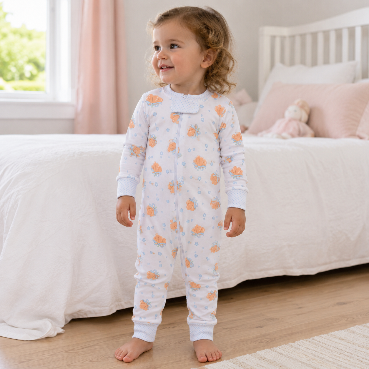 Prettiest in the Patch Zip Pajamas Magnolia Baby
