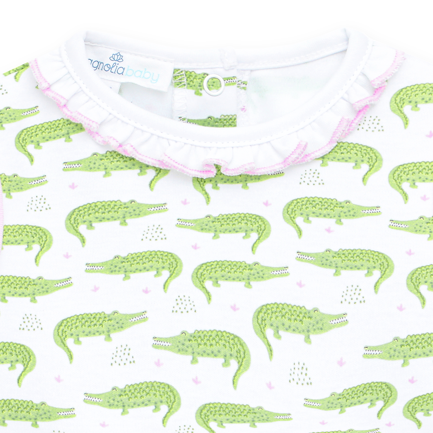 Bayou Baby Print Bubble - Pink Magnolia Baby