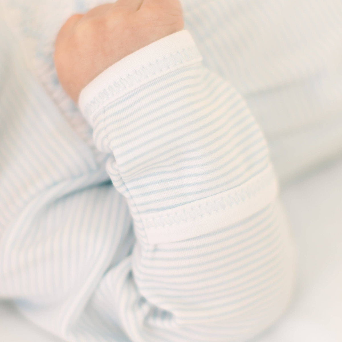 Benjamin Smocked Long Sleeve Bubble - Light Blue Magnolia Baby