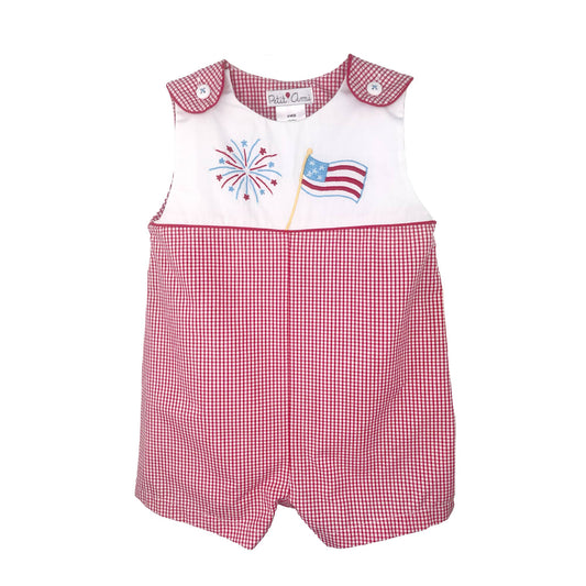 Sunsuit with 4th of July Embroidery Petit Ami & Zubels