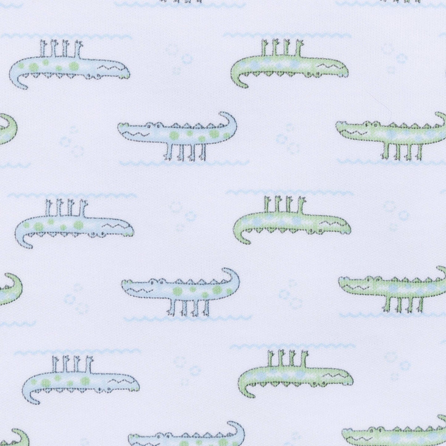 Alligator Pie Print Zip Footie