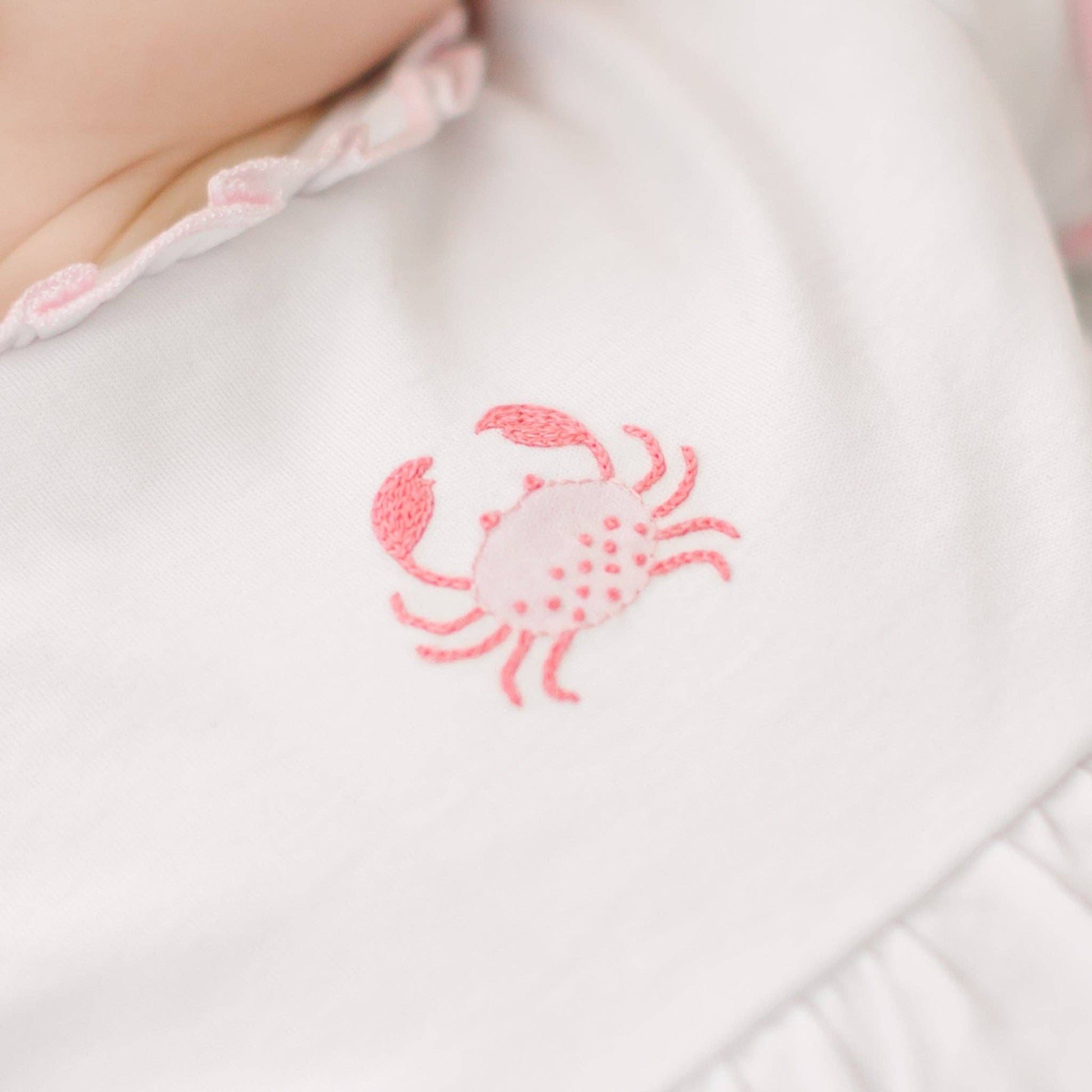 Little Crawlers Embroidered Ruffle Bubble Magnolia Baby