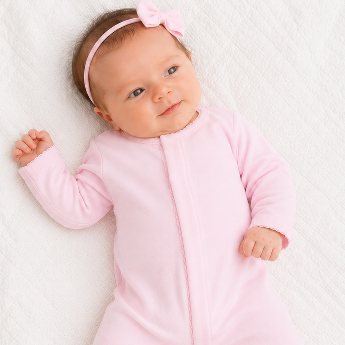 Essentials Solid Pink Footie Magnolia Baby
