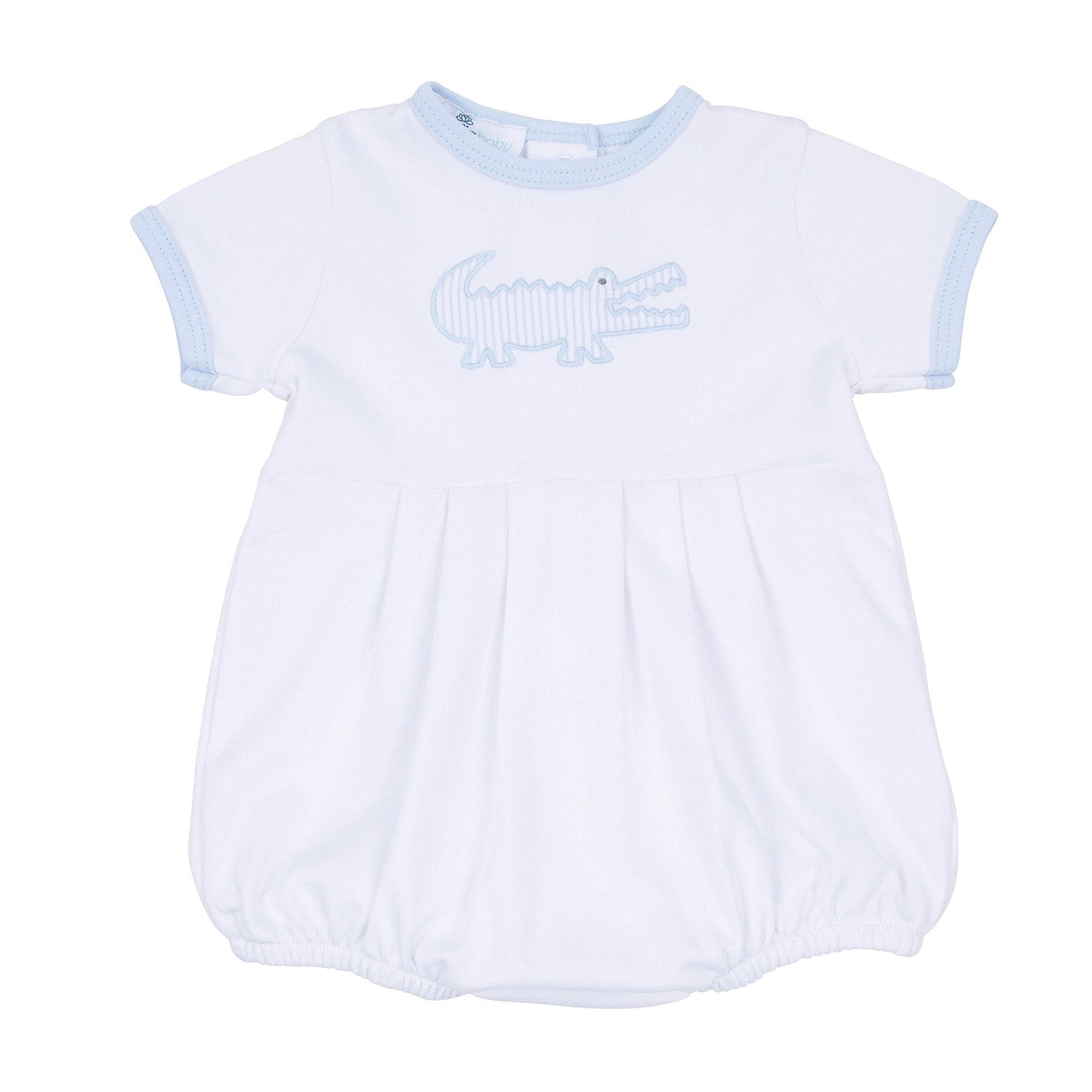 Gator Applique Bubble - Light Blue Magnolia Baby