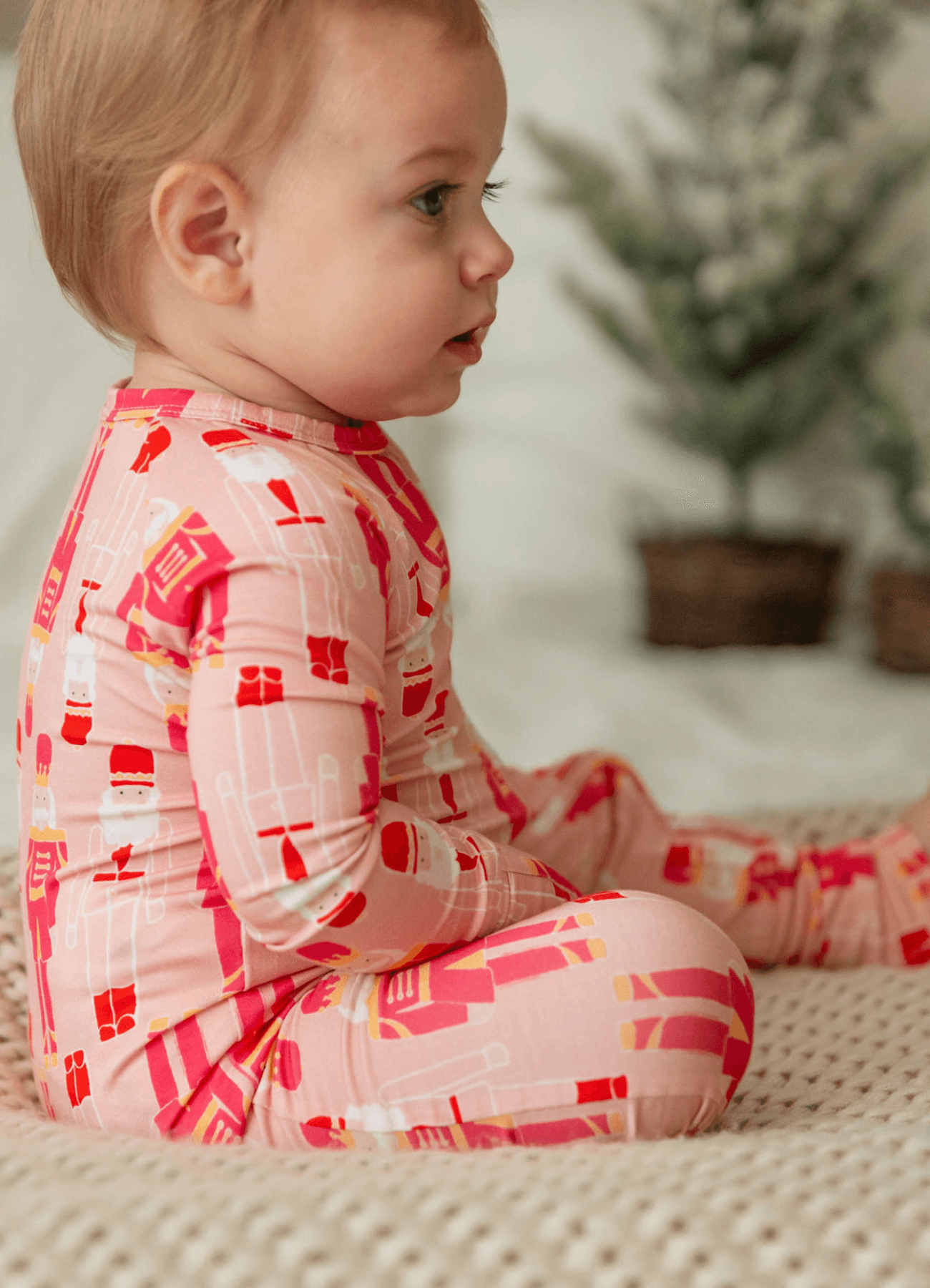 Pink Nutcrackers Zip Romper PB & Grape