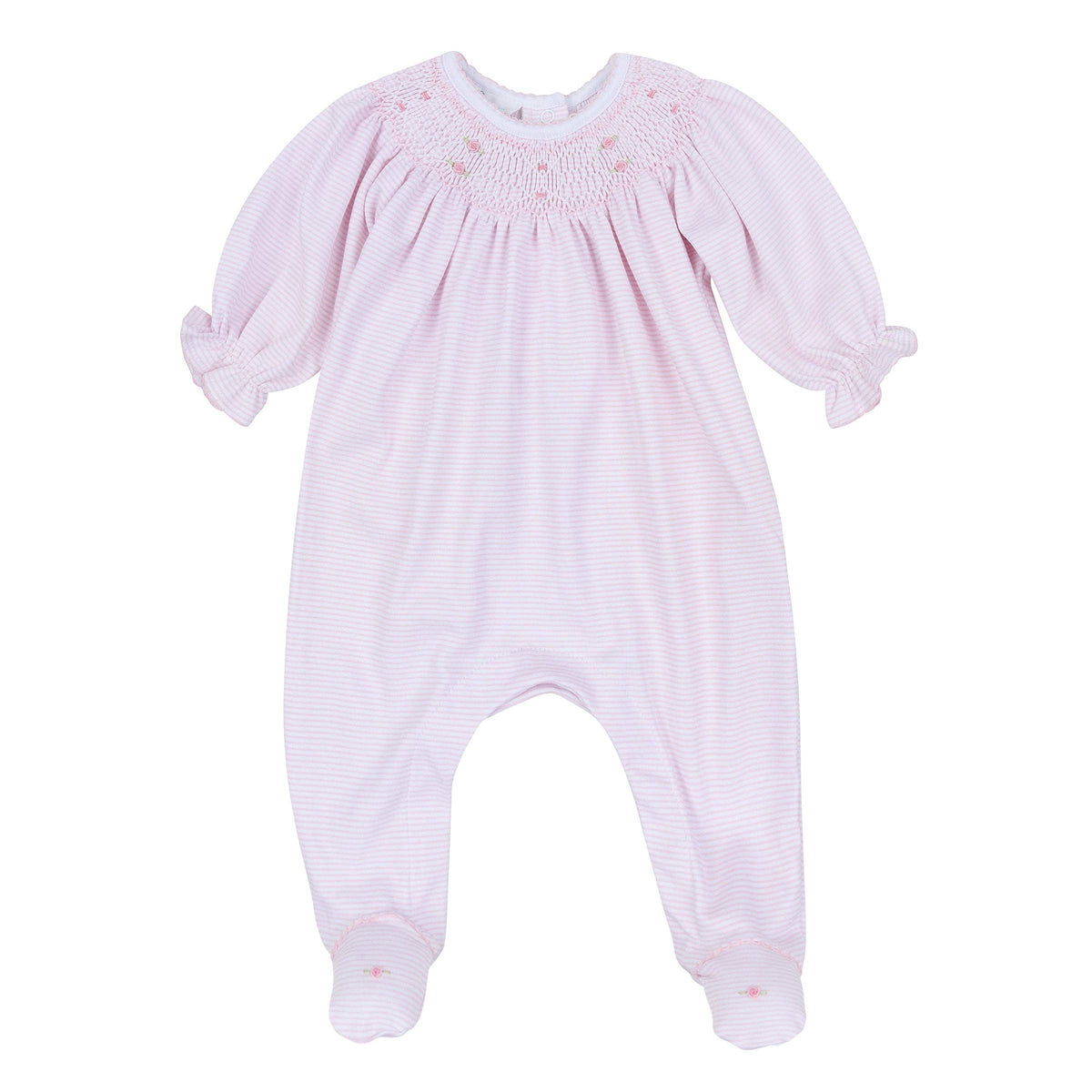 Anna Bishop Footie - Pink Magnolia Baby