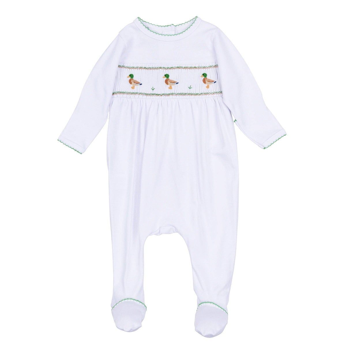 Mallard Moments Smocked Footie Magnolia Baby