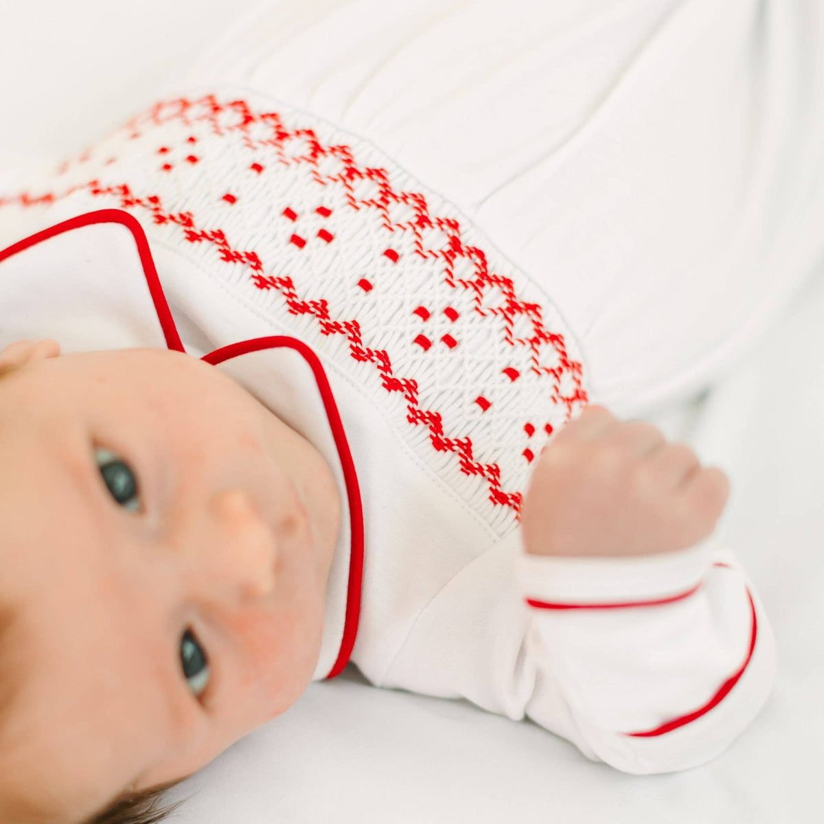 Henry Smocked Boy Footie Magnolia Baby