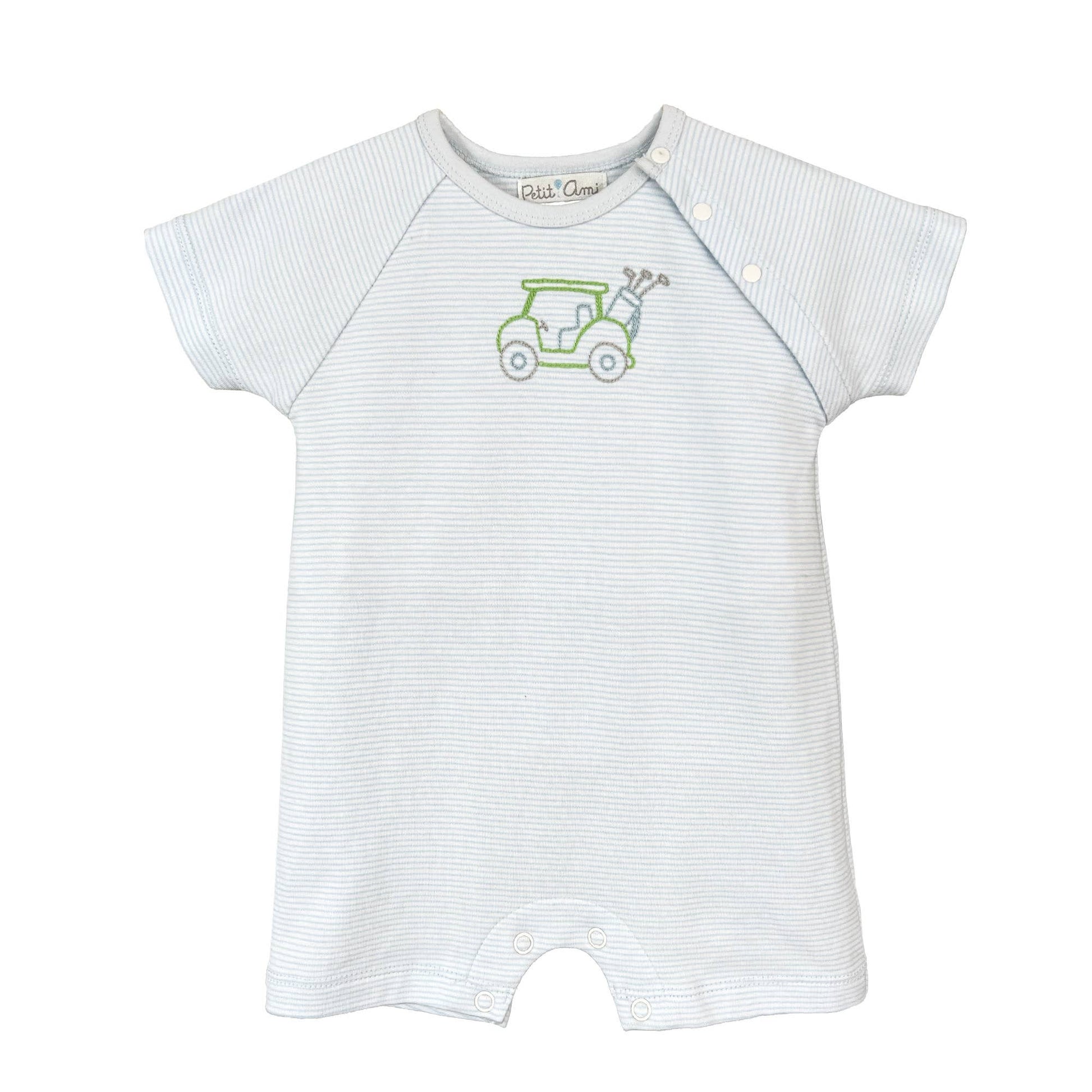 Golf Embroidered Knit Romper Petit Ami & Zubels