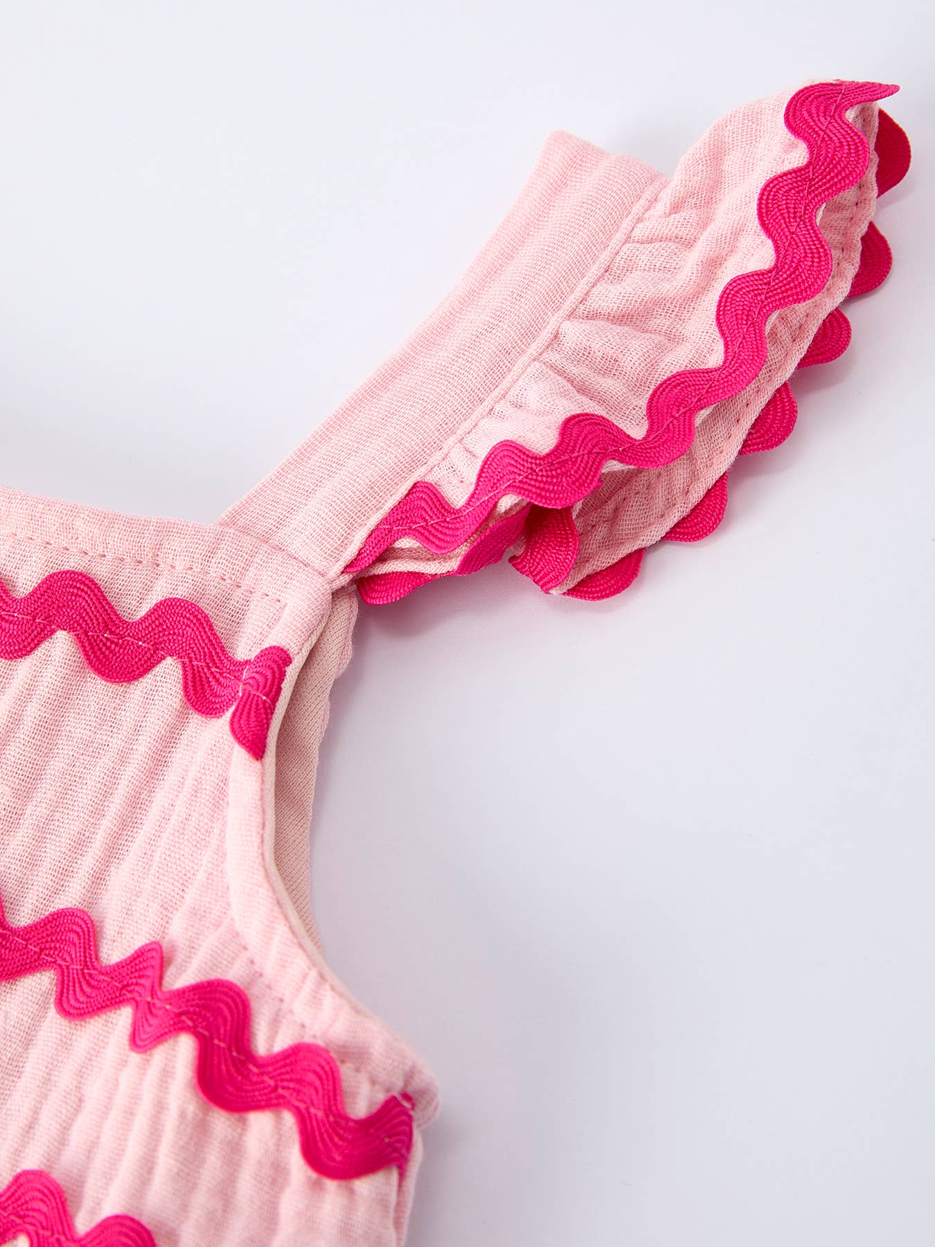 Summer Pink Girls Ruffle Trim Dress Rylee Faith Designs
