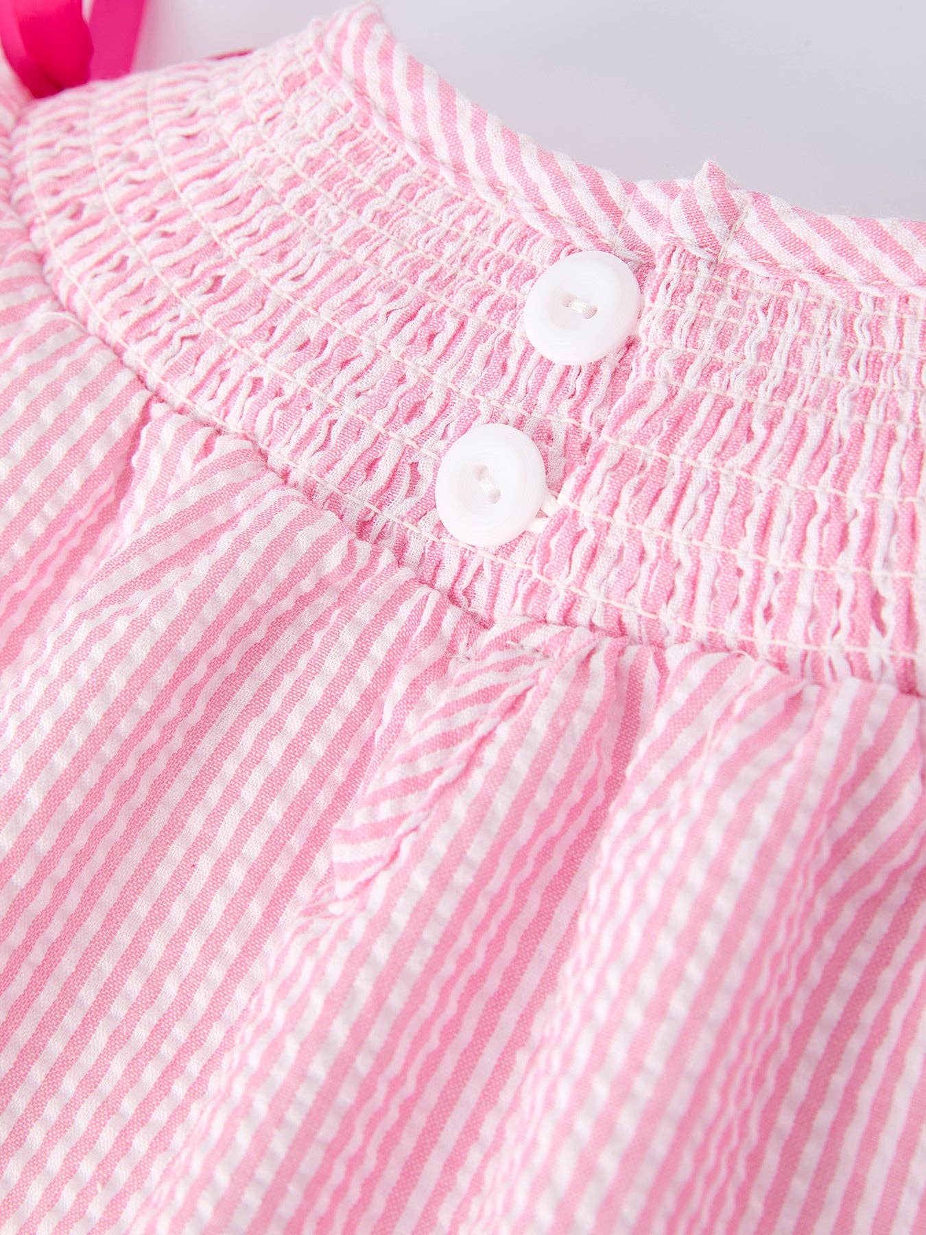 Strawberry Smocked Girl Dress Bow Ruffle Rylee Faith Designs