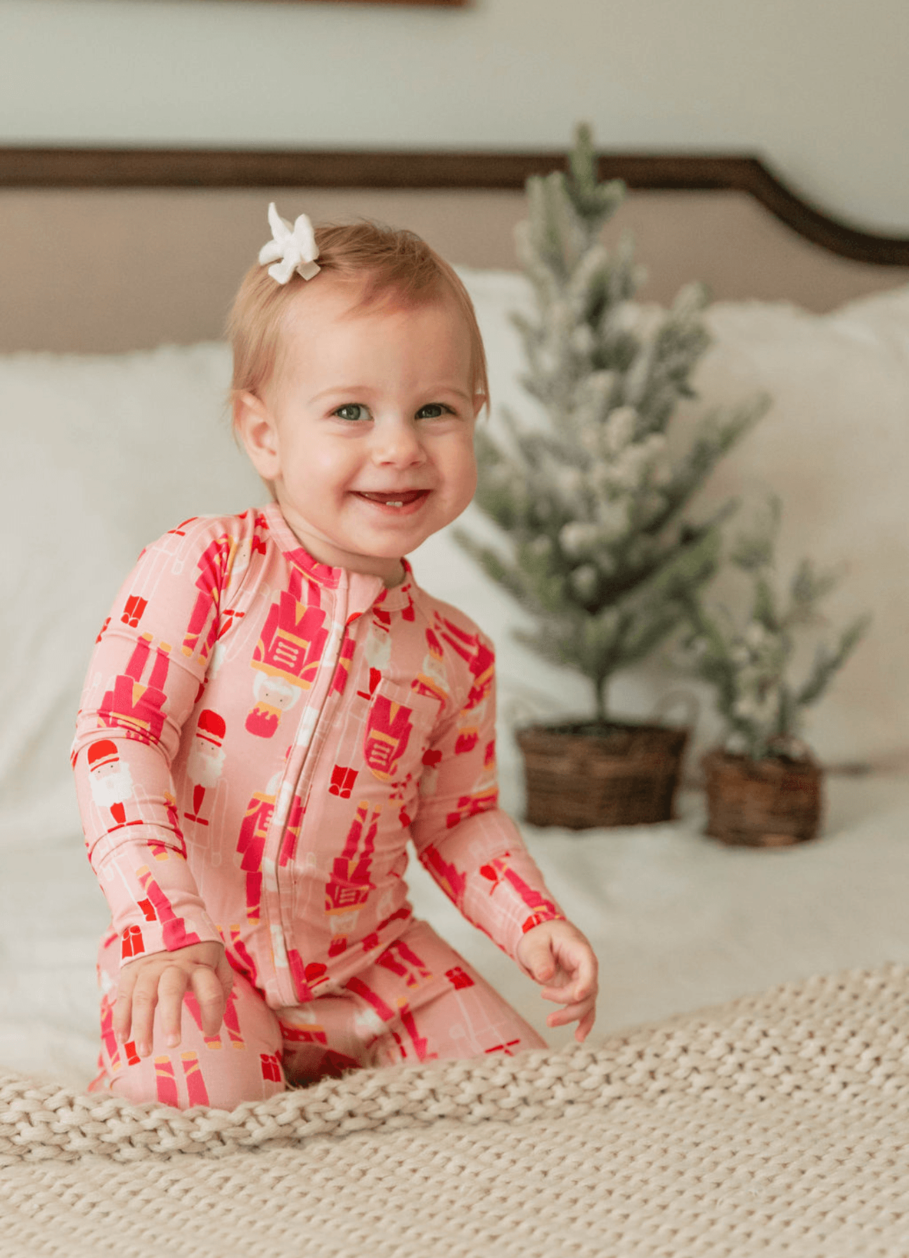 Pink Nutcrackers Zip Romper PB & Grape
