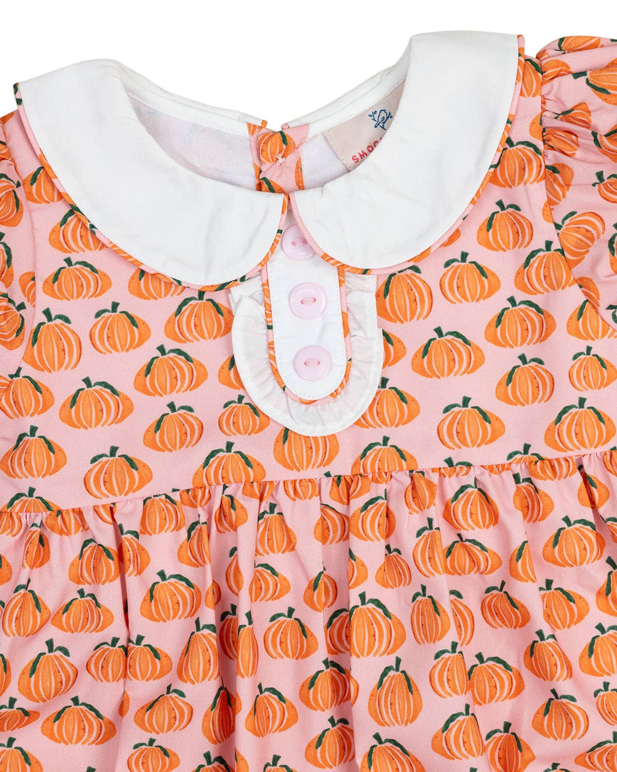 Pumpkin Spice Print Pink Bubble Smockingbird