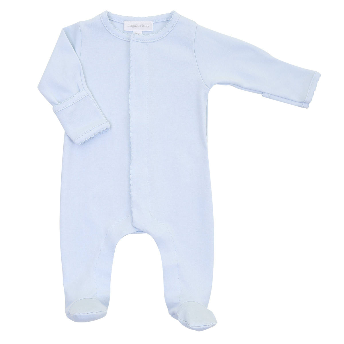 Essentials Solid Blue Footie Magnolia Baby