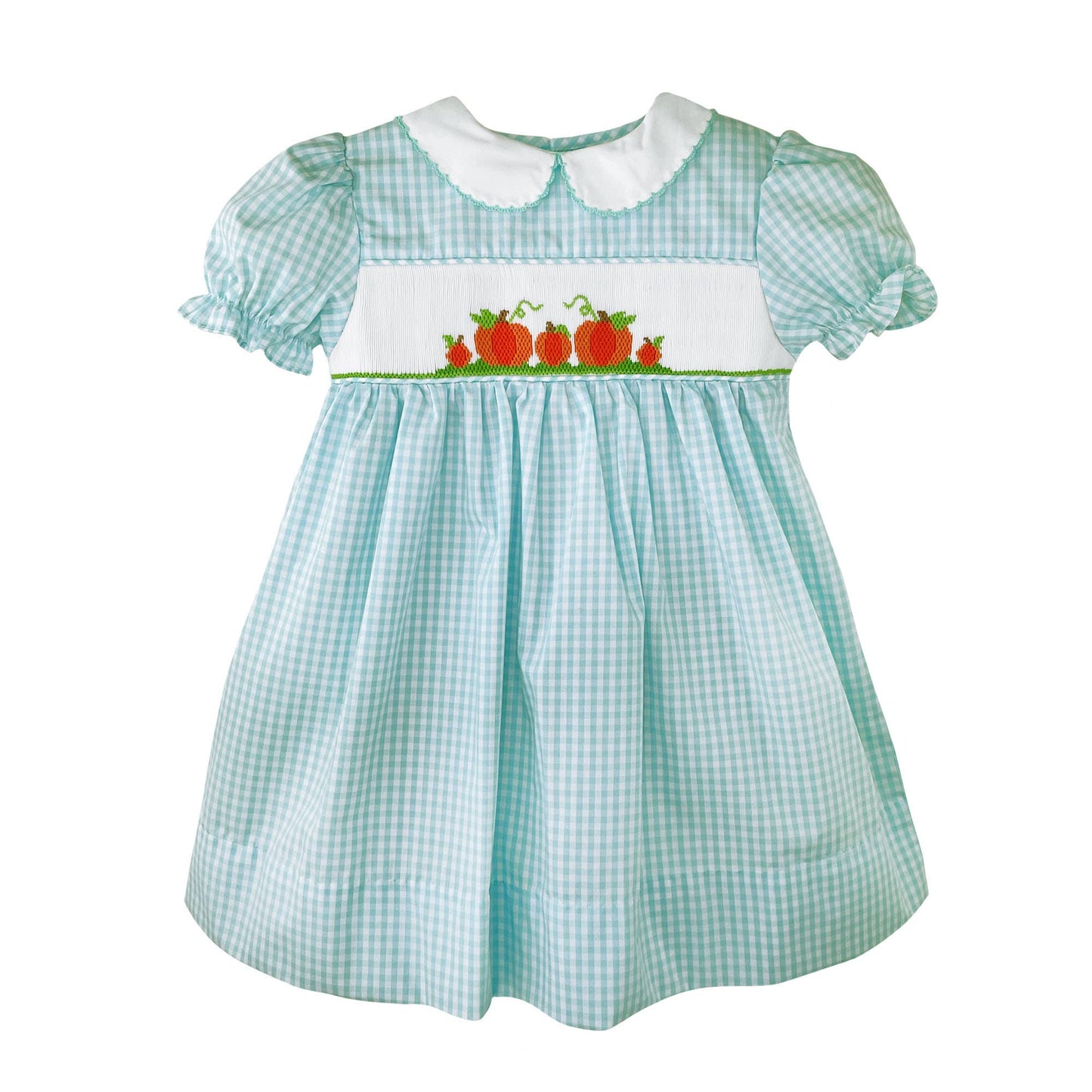 Fall Pumpkin Dress with Hand Picture Smocking Petit Ami & Zubels