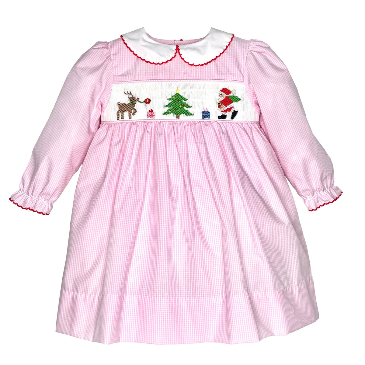 Hand Picture Smocked Christmas Dress Petit Ami & Zubels