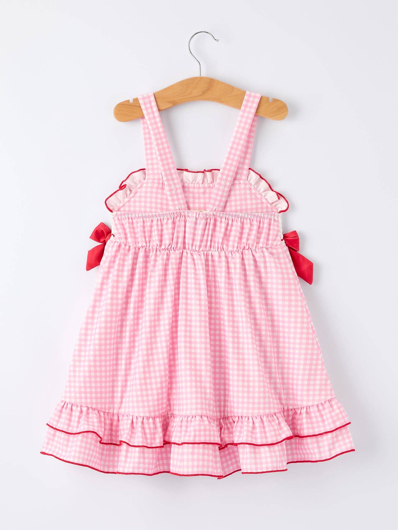 4th of July Plaid Girls Dress Bow Ruffle Rylee Faith Designs
