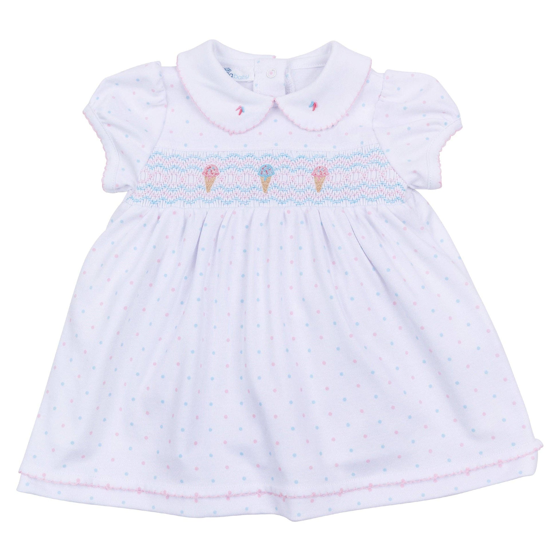 Ice Cream Classics Smocked Collared Dress Magnolia Baby