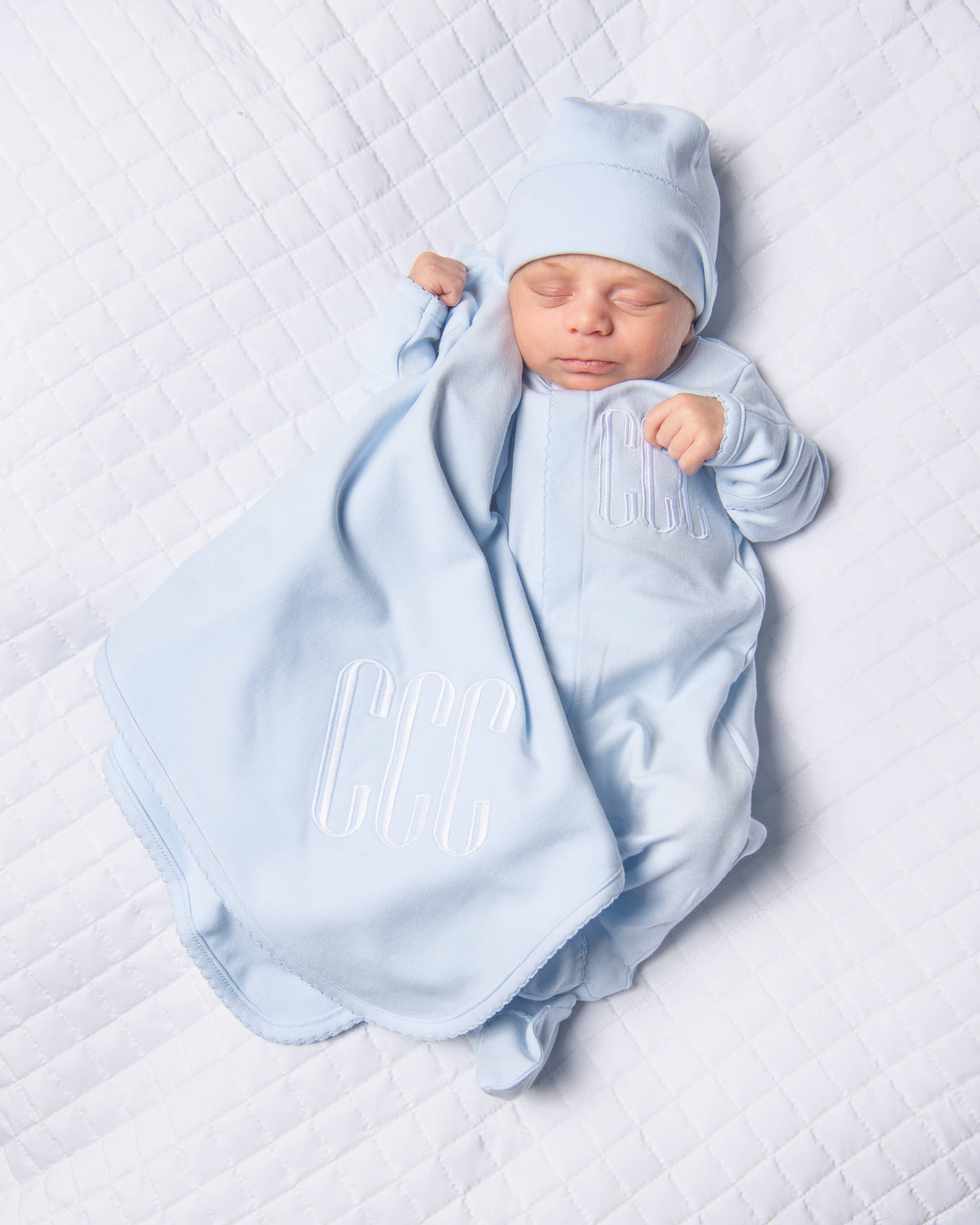 Essentials Solid Blue Footie Magnolia Baby