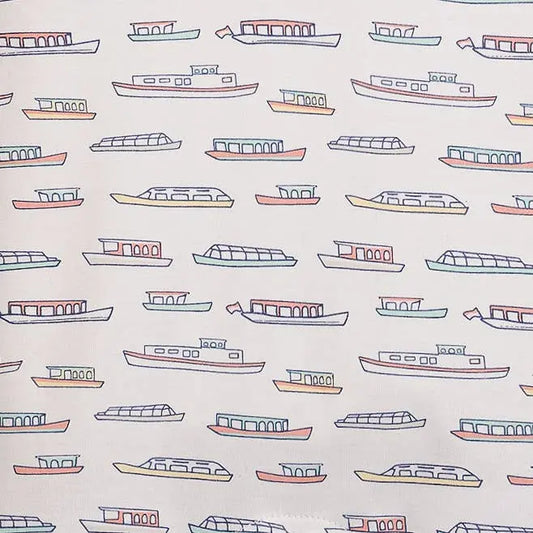 Harbor Days Collared Romper Feather Baby