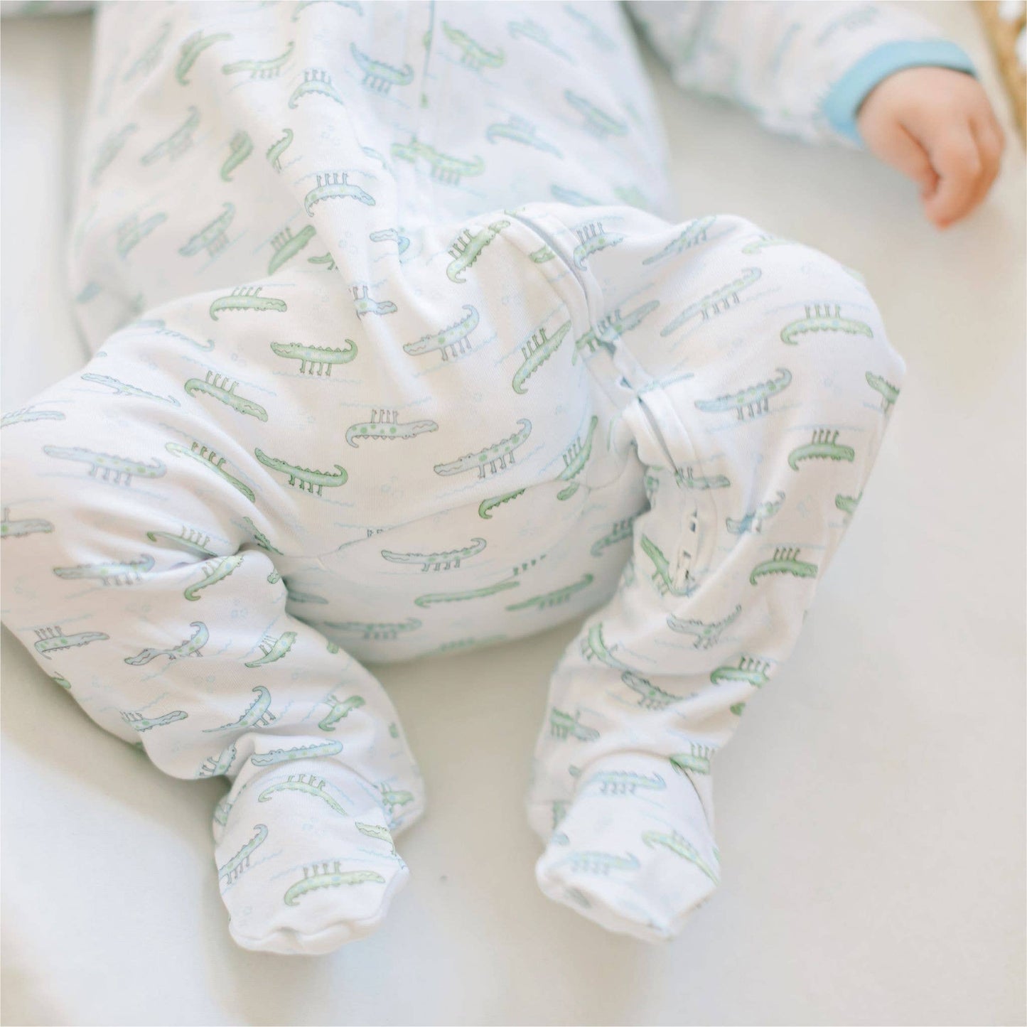 Alligator Pie Print Zip Footie