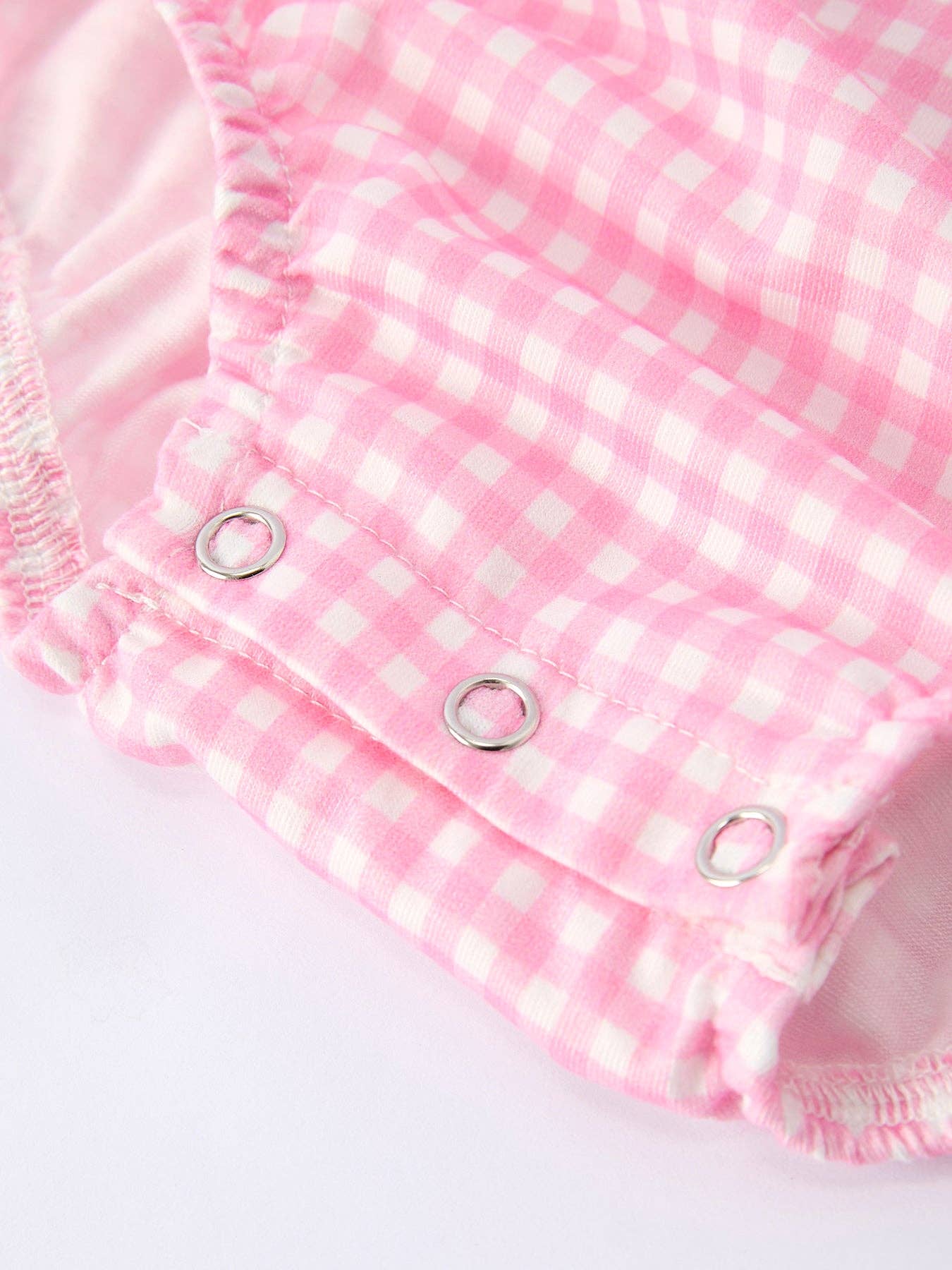 4th of July Plaid Girls Romper Bow Ruffle Rylee Faith Designs