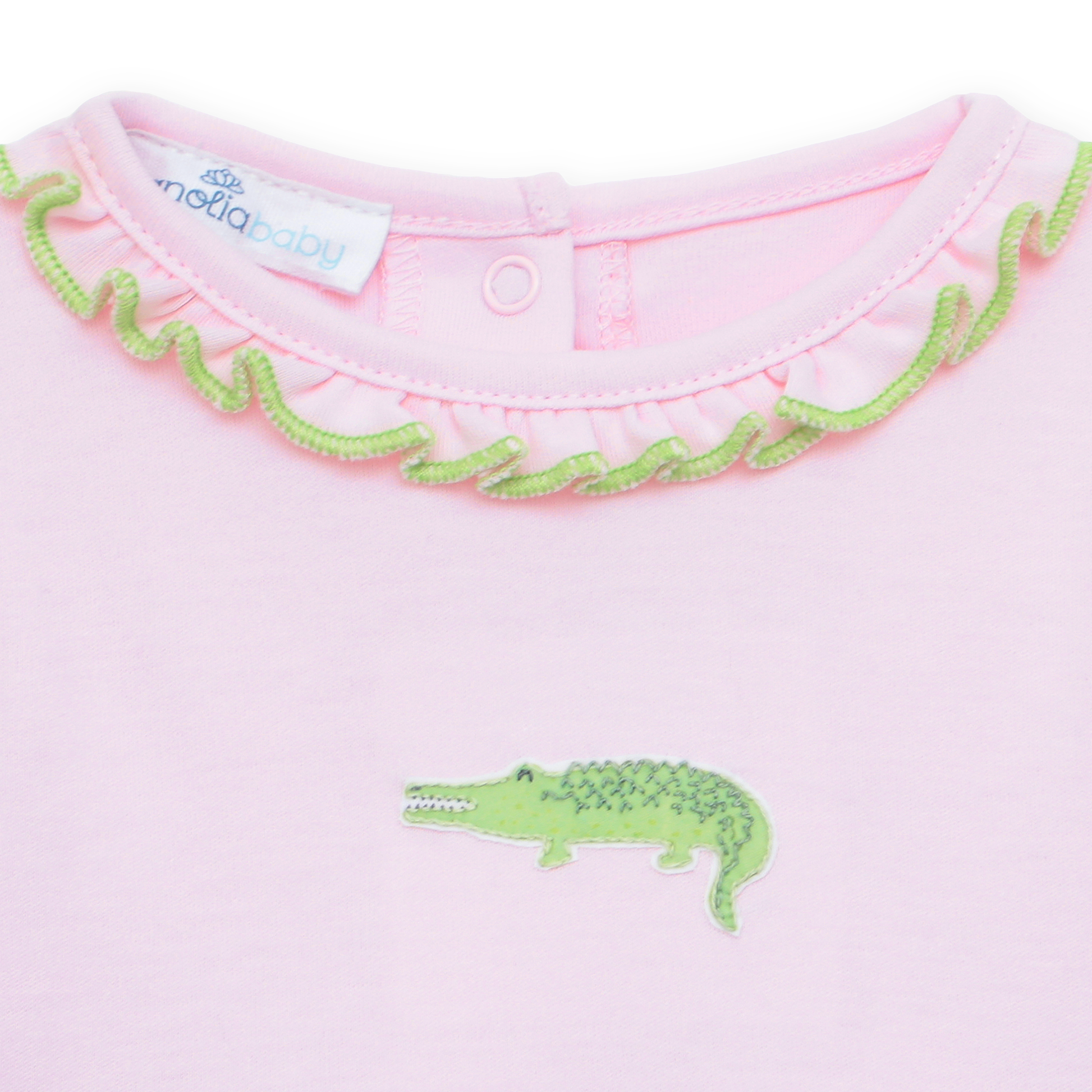 Bayou Baby Ruffle Bubble - Pink Magnolia Baby