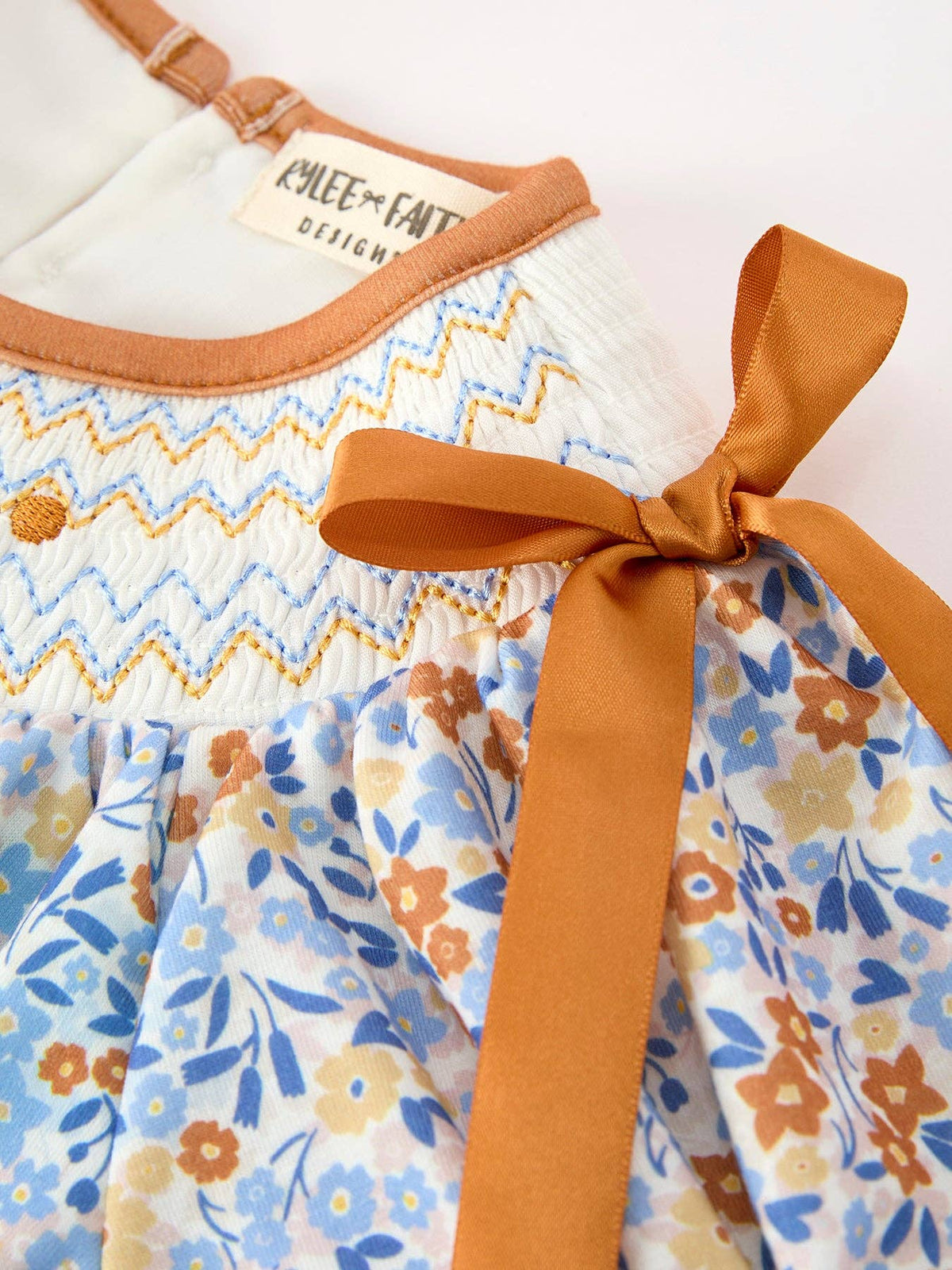 Fall Floral Smocked Girls Dress Rylee Faith Designs