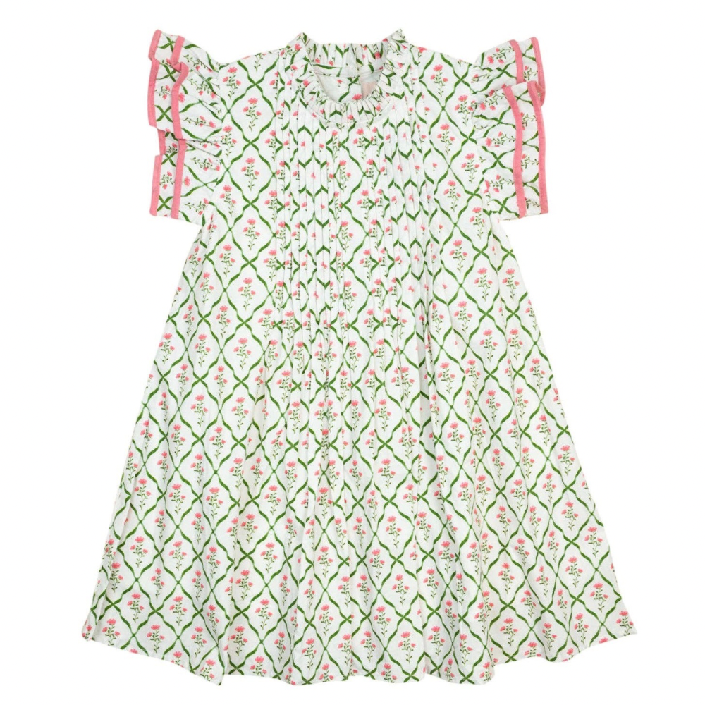 Pink Marigold Dress Smockingbird