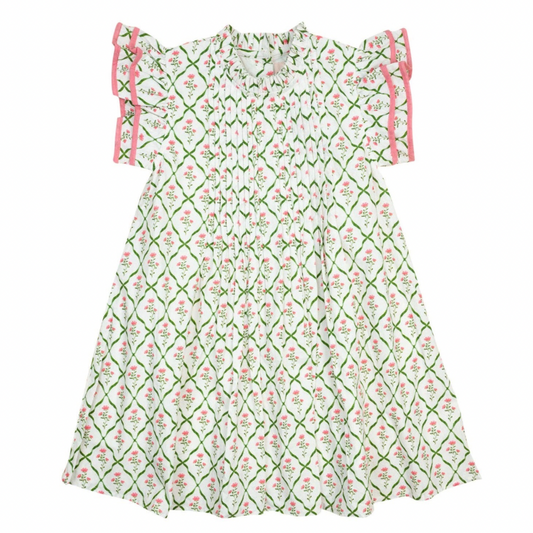 Pink Marigold Dress Smockingbird