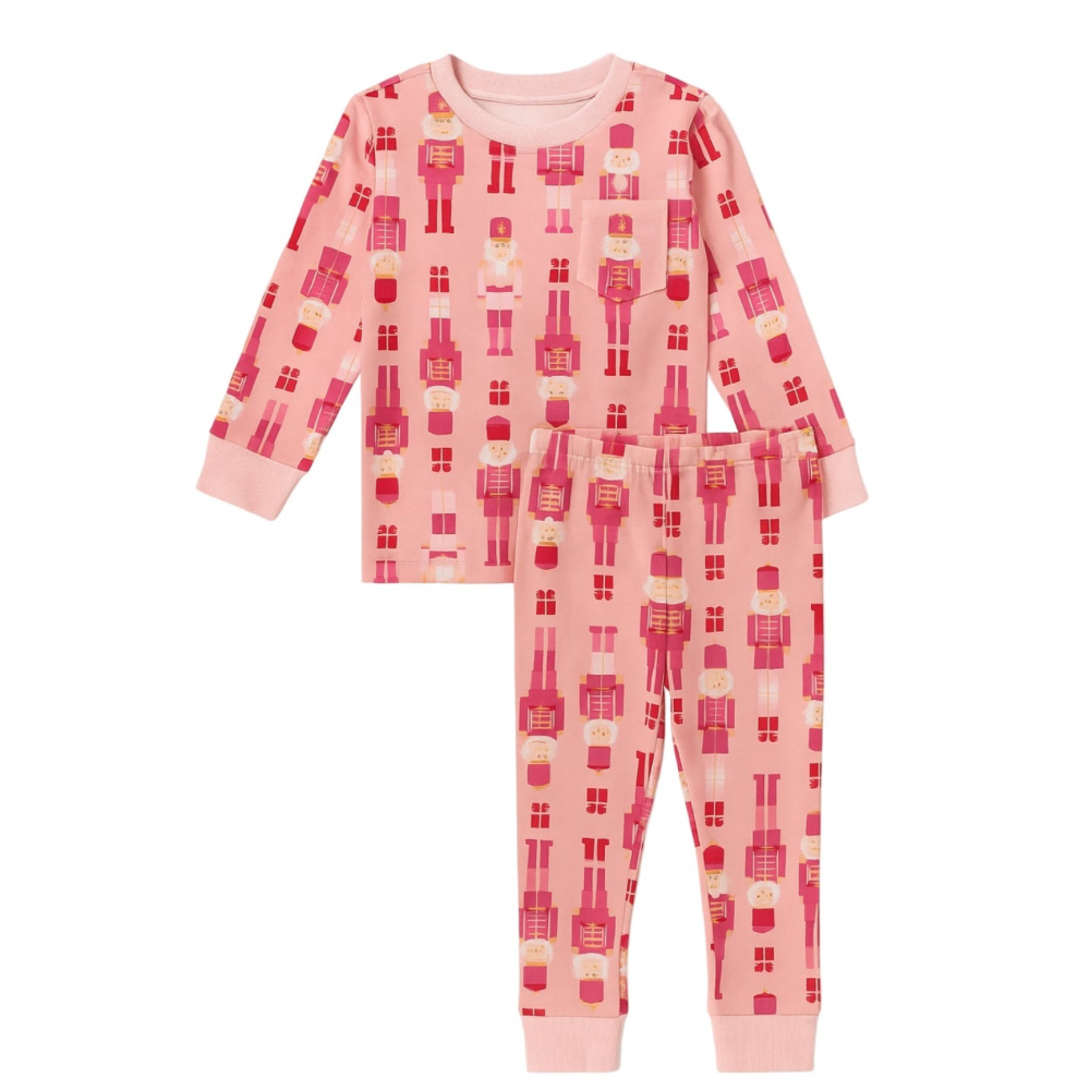 Christmas Pink Nutcracker Two-Piece Pajamas PB & Grape