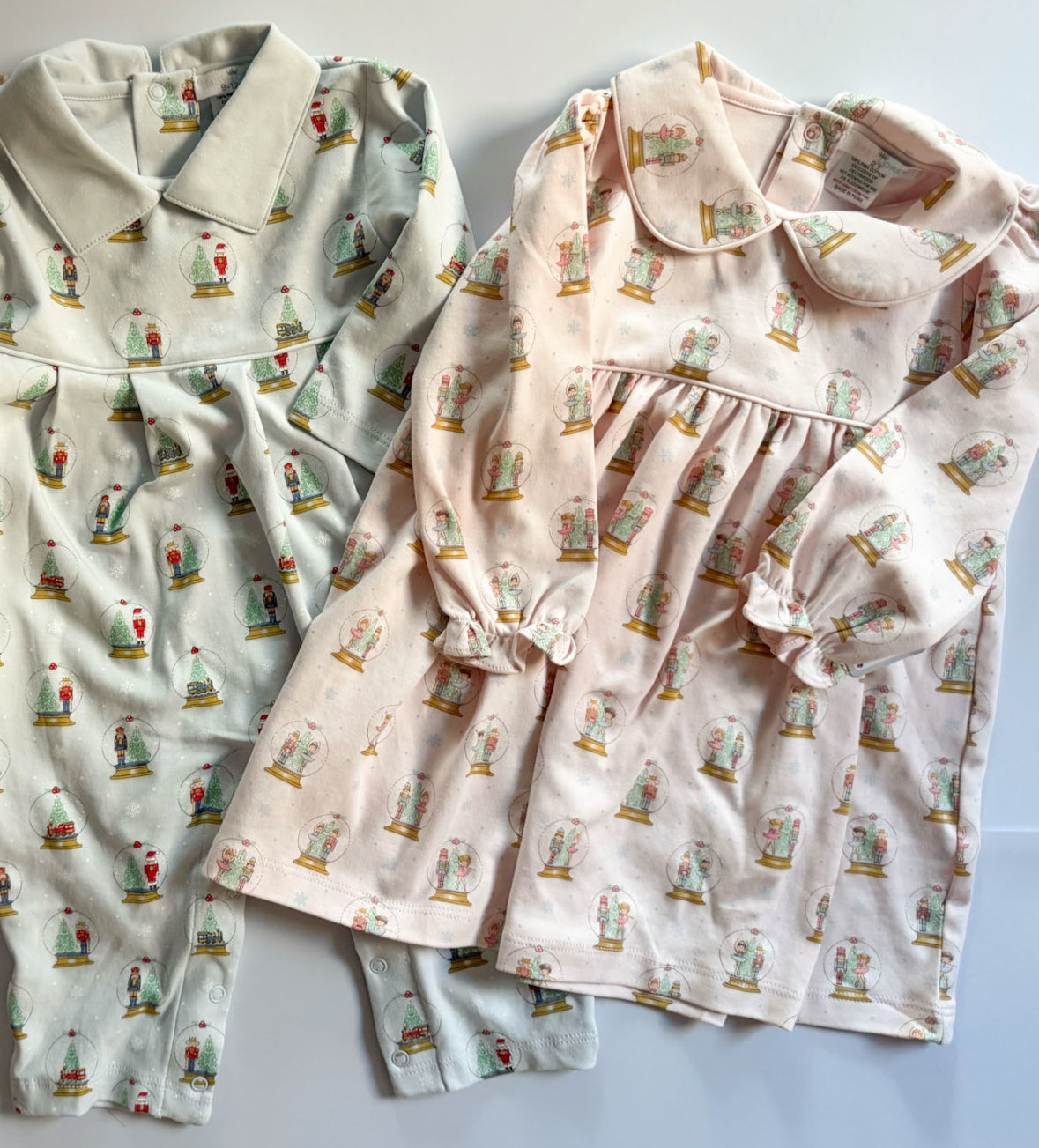 Pink Snow Globes Romper Hug Me First