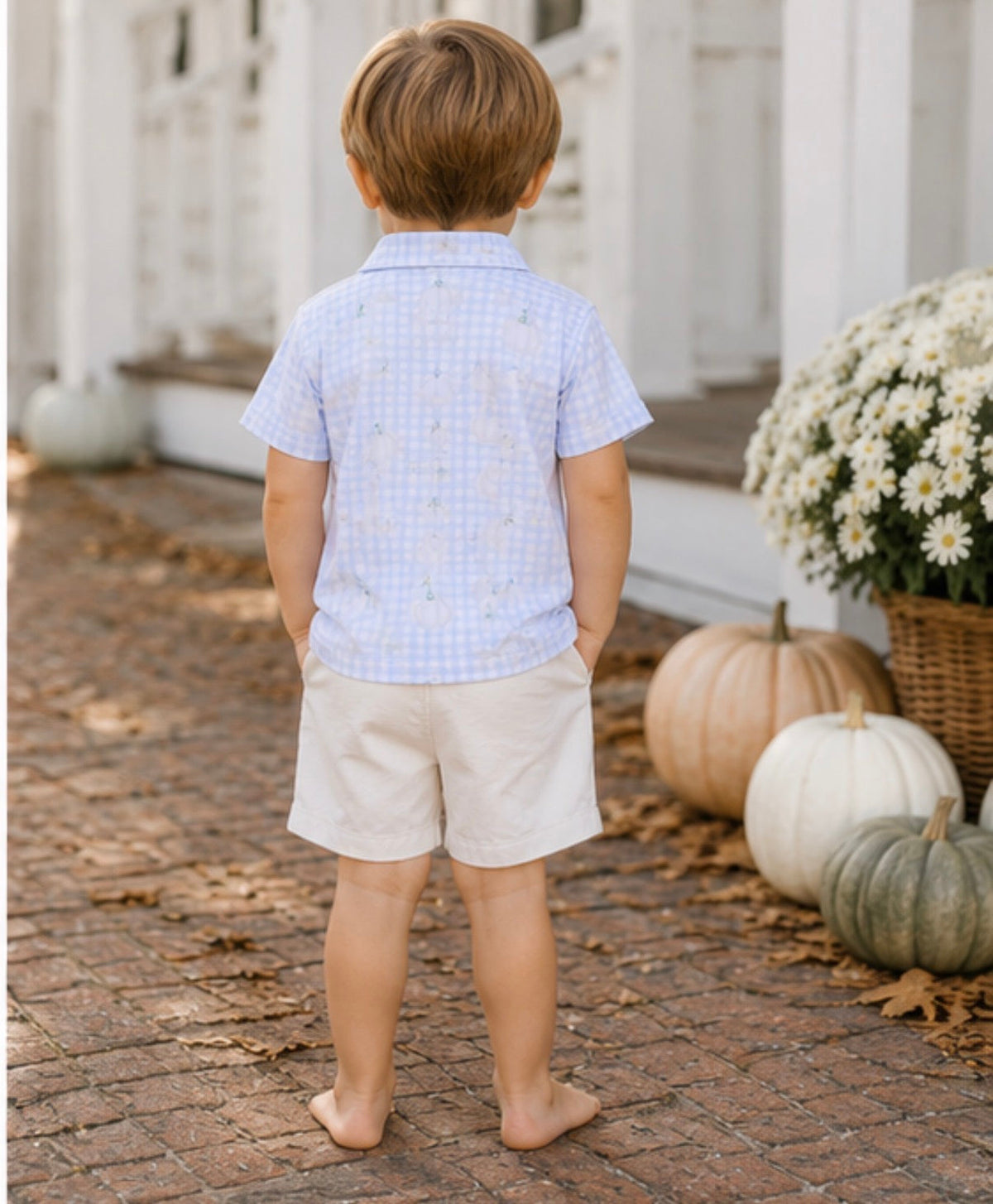 Pumpkin Patch Plaid Polo The Oaks Apparel Company