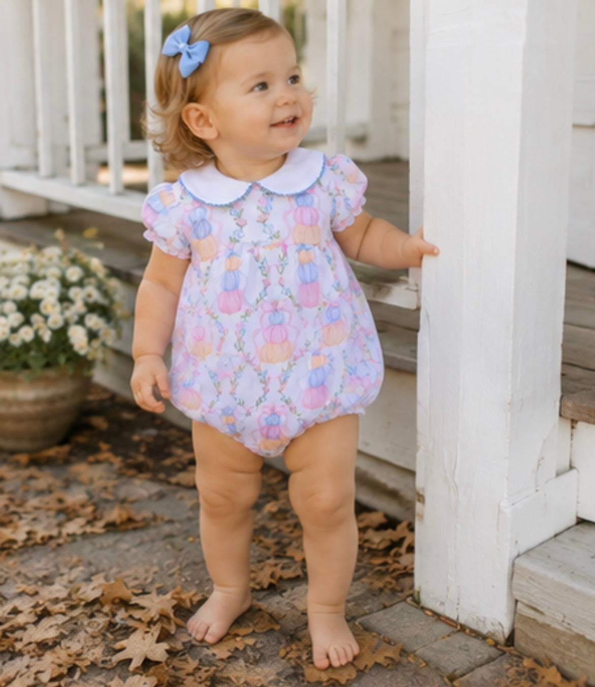 Mary Pumpkin Trellis Bubble The Oaks Apparel Company