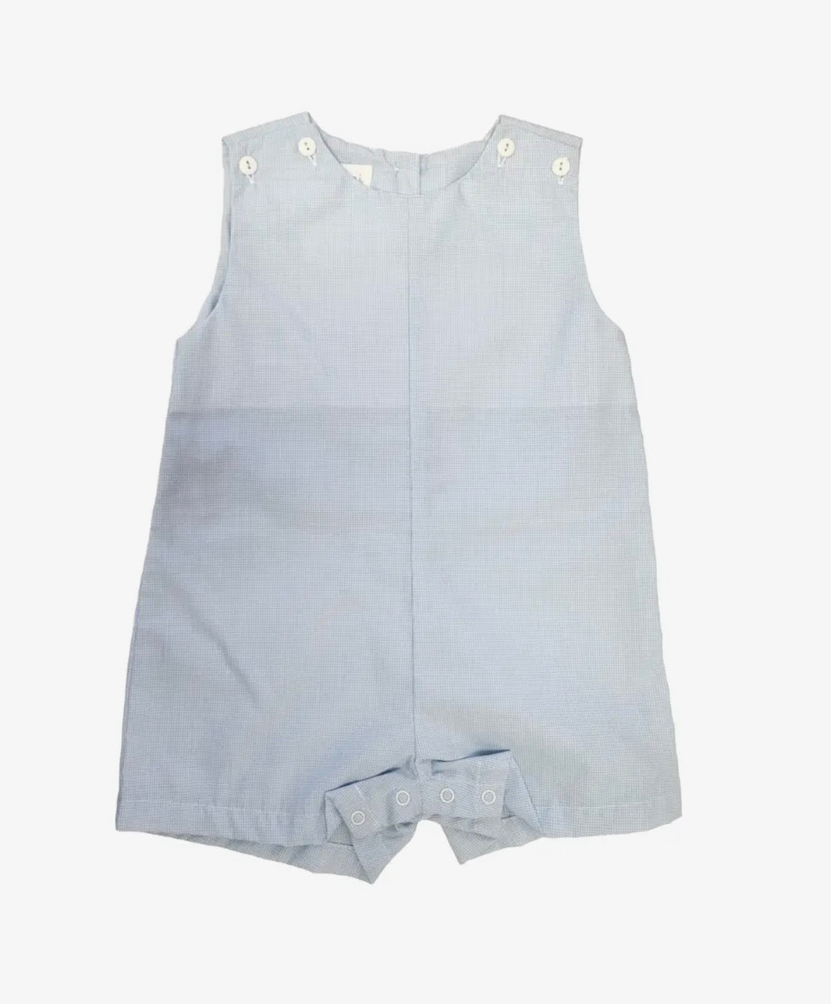 Blue Gingham Romper Petit Ami & Zubels