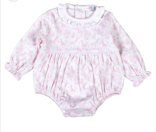 Pink Baby Safari Bubble Lowcountry Littlewear