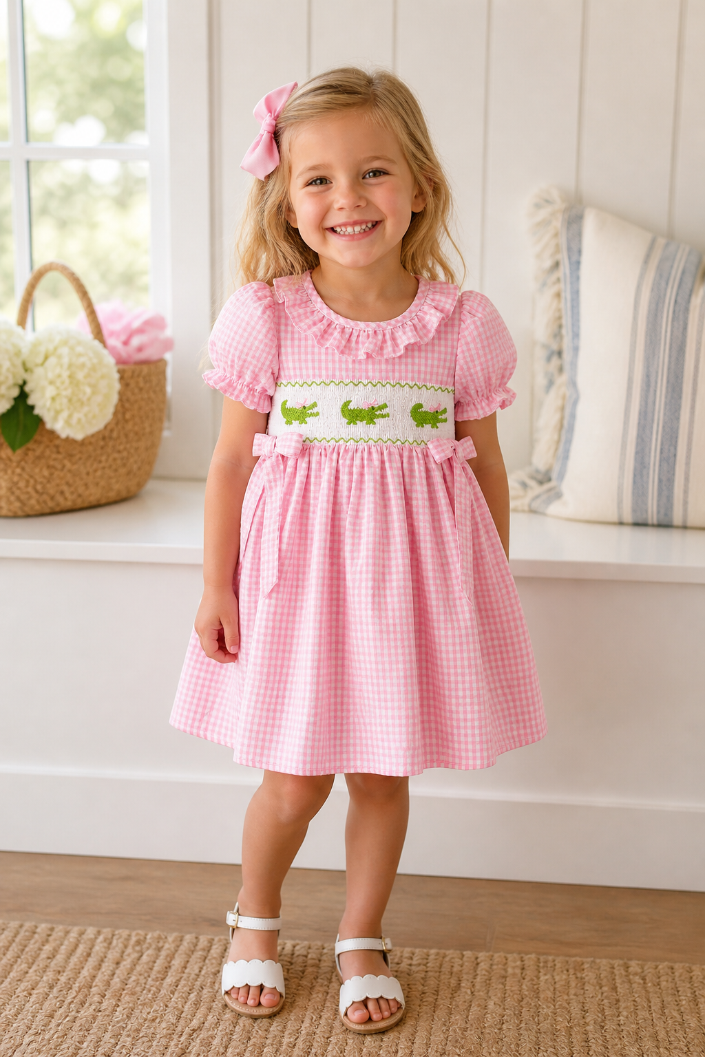 Alligator Smocked Dress Rylee Faith Designs