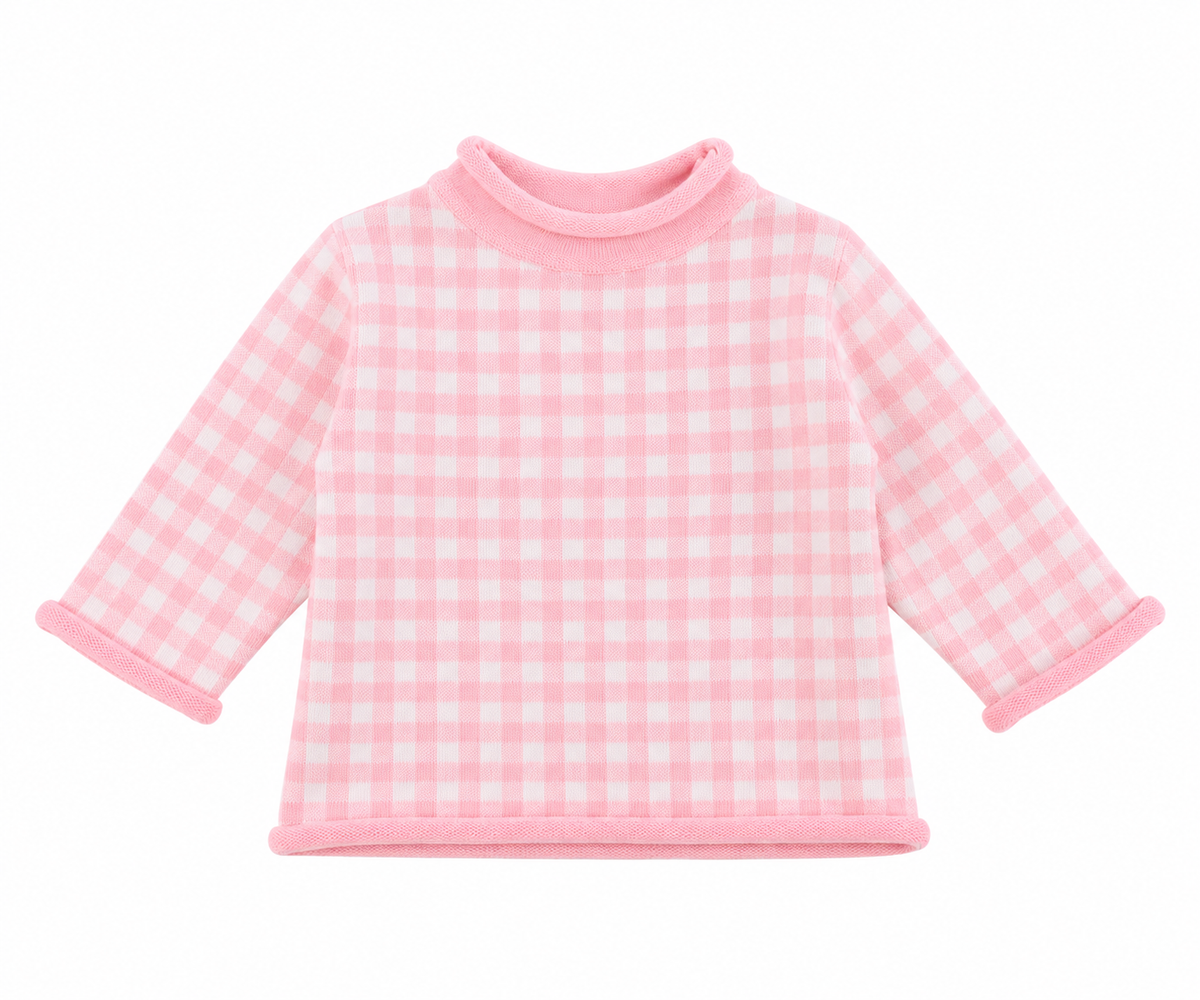Poppy Gingham Knit Sweater Lowcountry Littlewear
